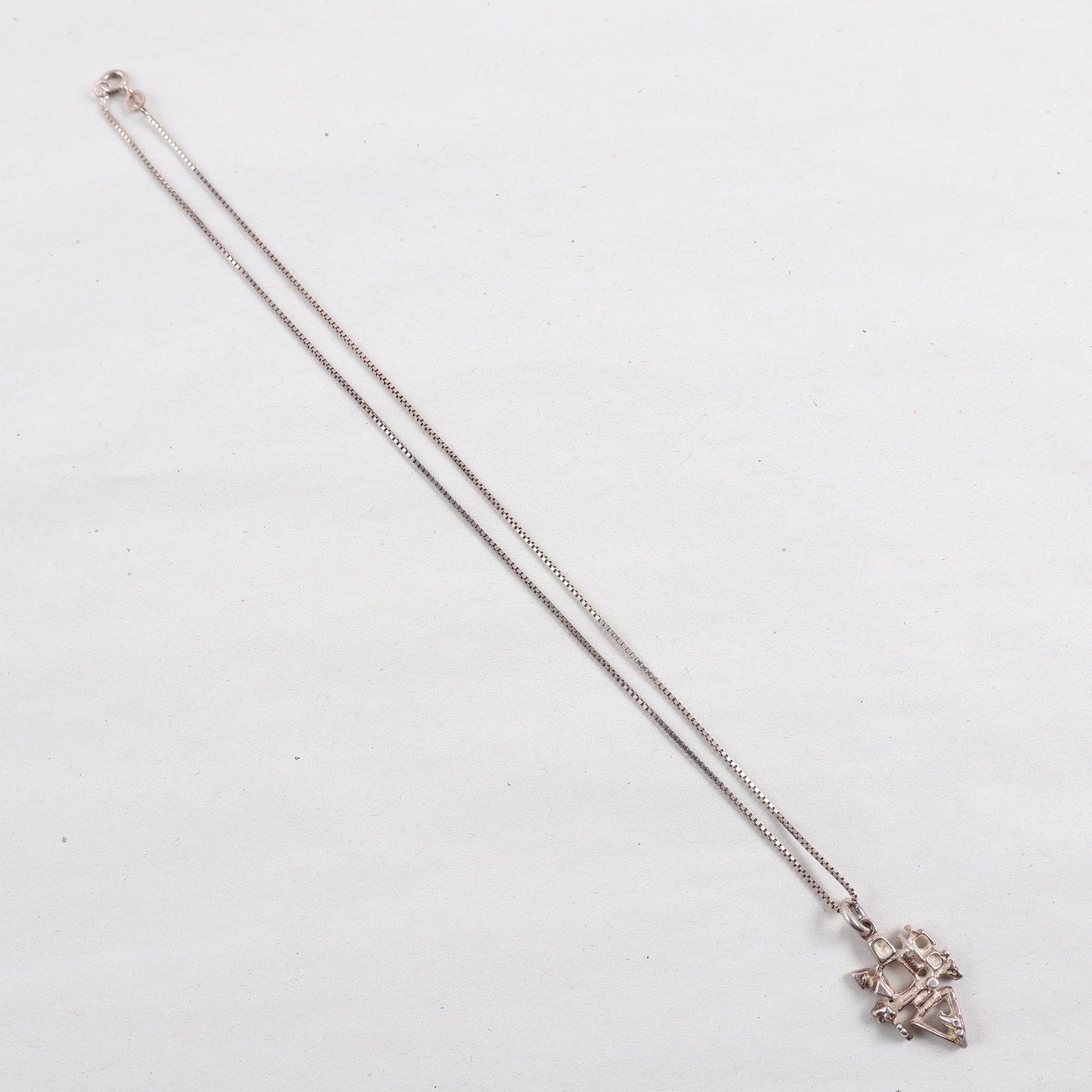 Halsband & hänge, silver, vikt: 5.7g