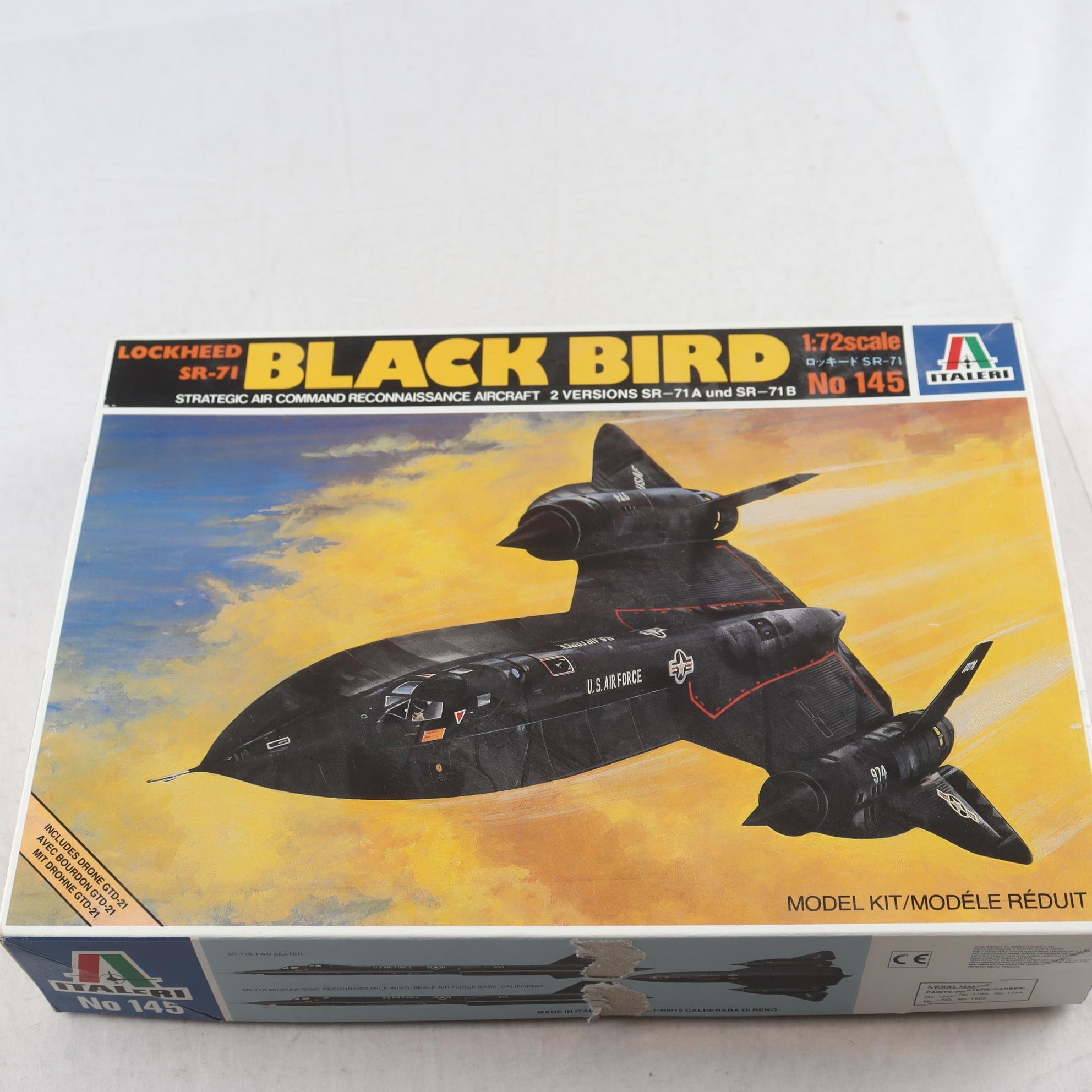 Byggsats, Black bird, lockhead SR-71, italeri.