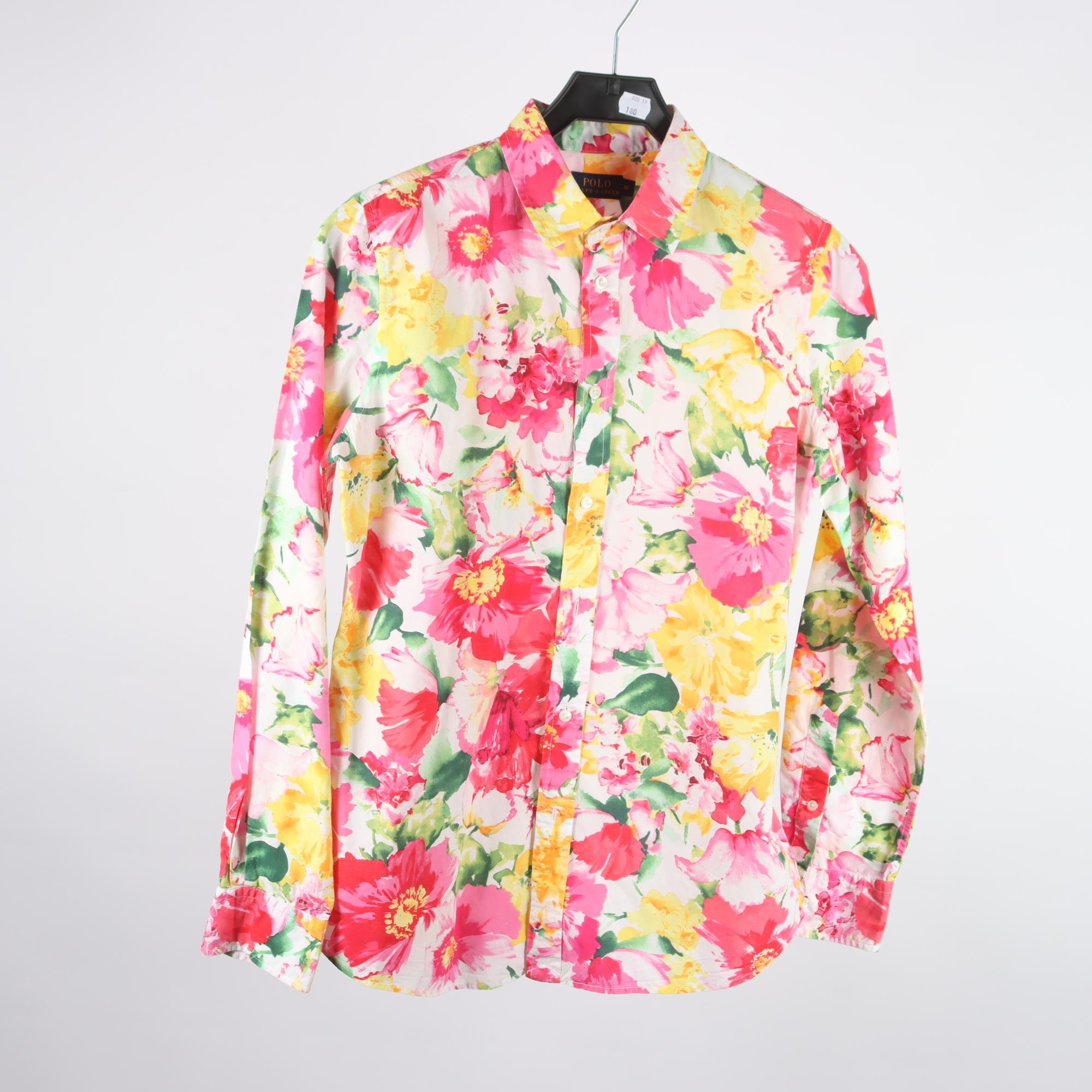 Blus, Polo Ralph Lauren, blommig, stl. 10 (M)