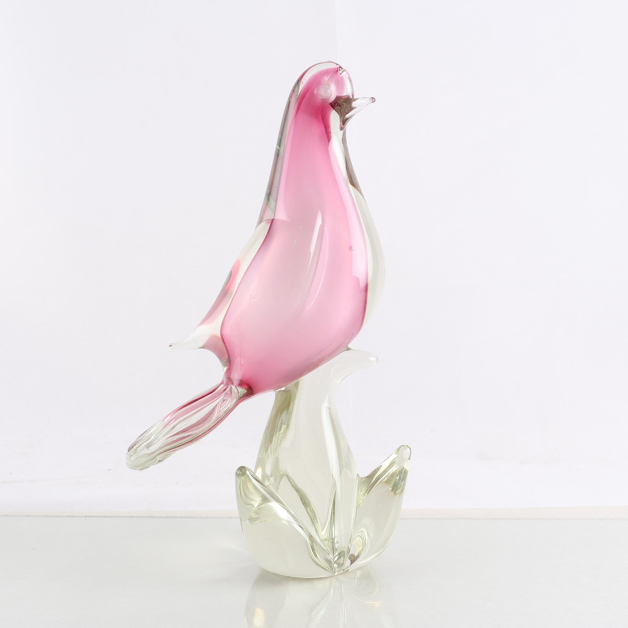 Skulptur, Murano, Fågel, Konstglas. Samfraktas ej.