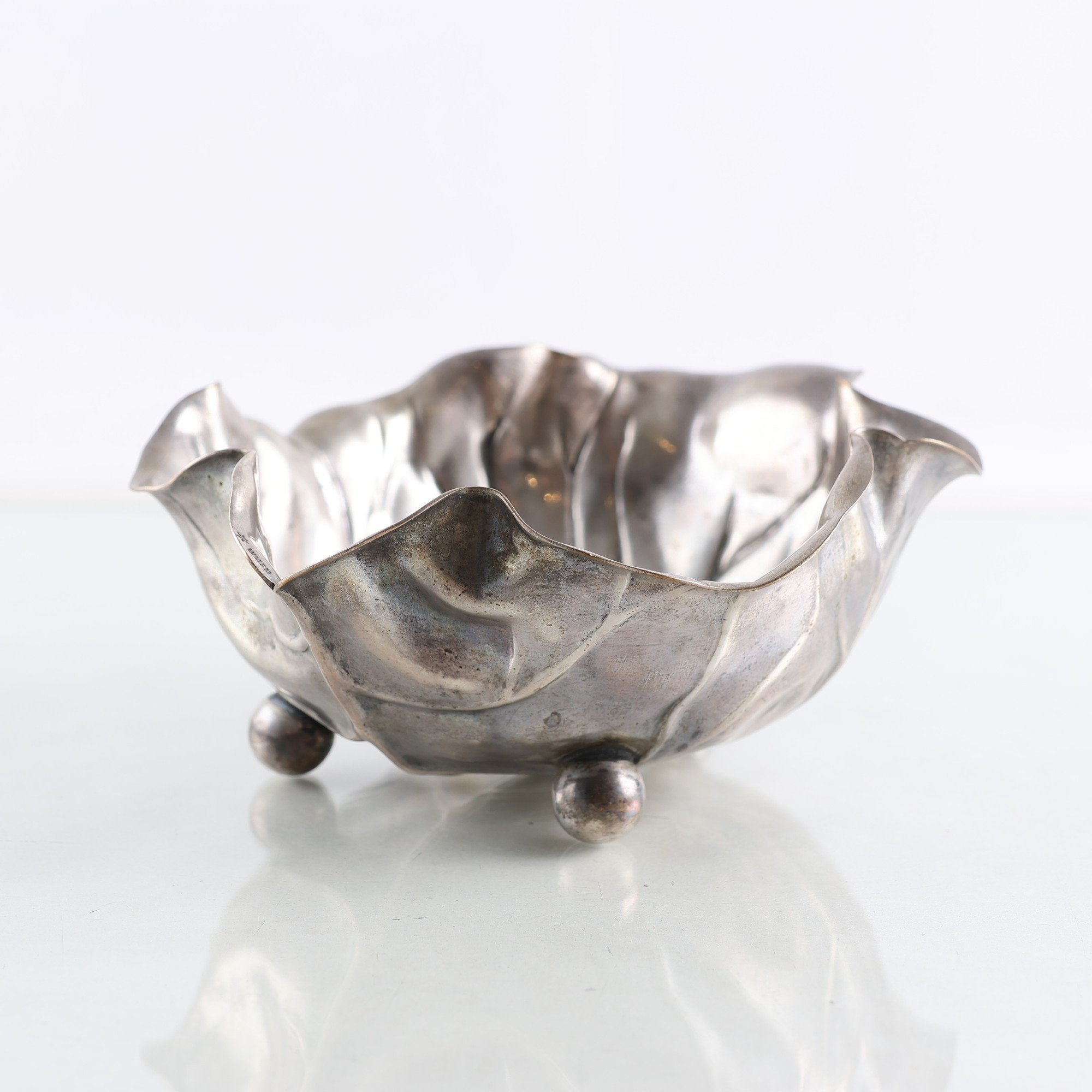 Skål, WMF, Kålblad, Nysilver.