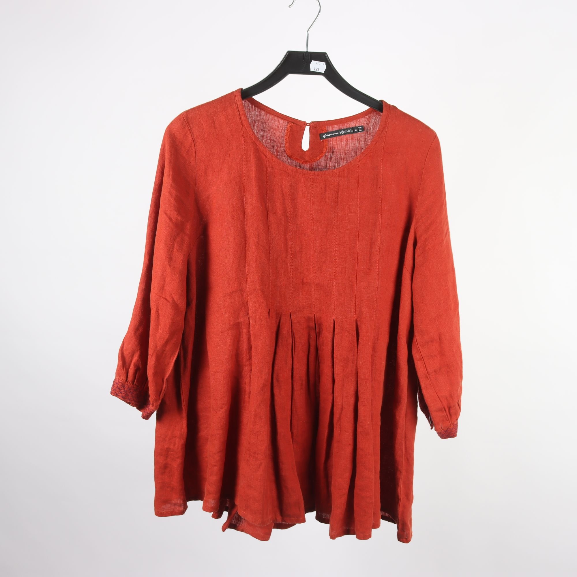 Blus, Gudrun Sjödén, terracotta, 100% linne, stl. M