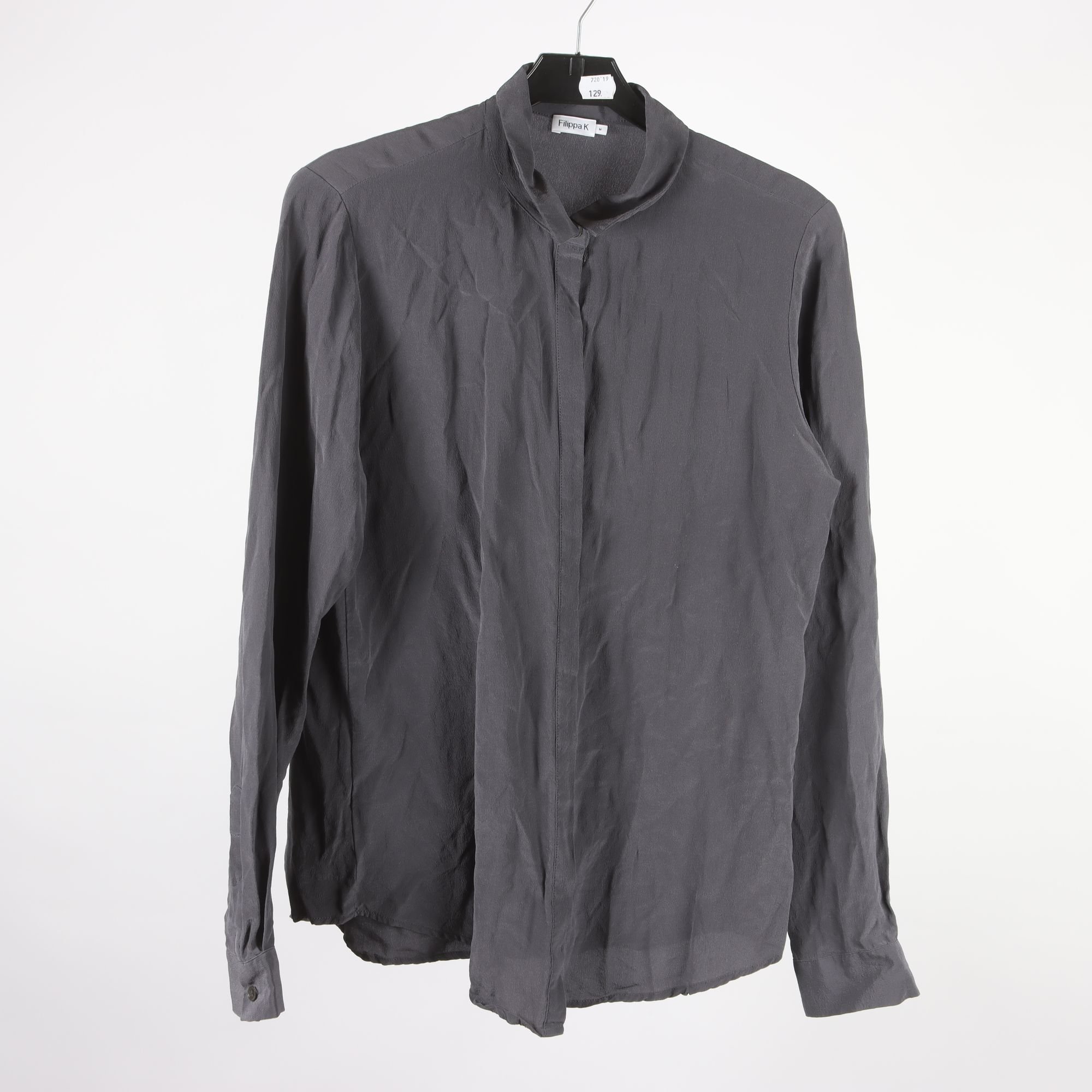 Blus, Filippa K, grå, 100% siden, stl. M