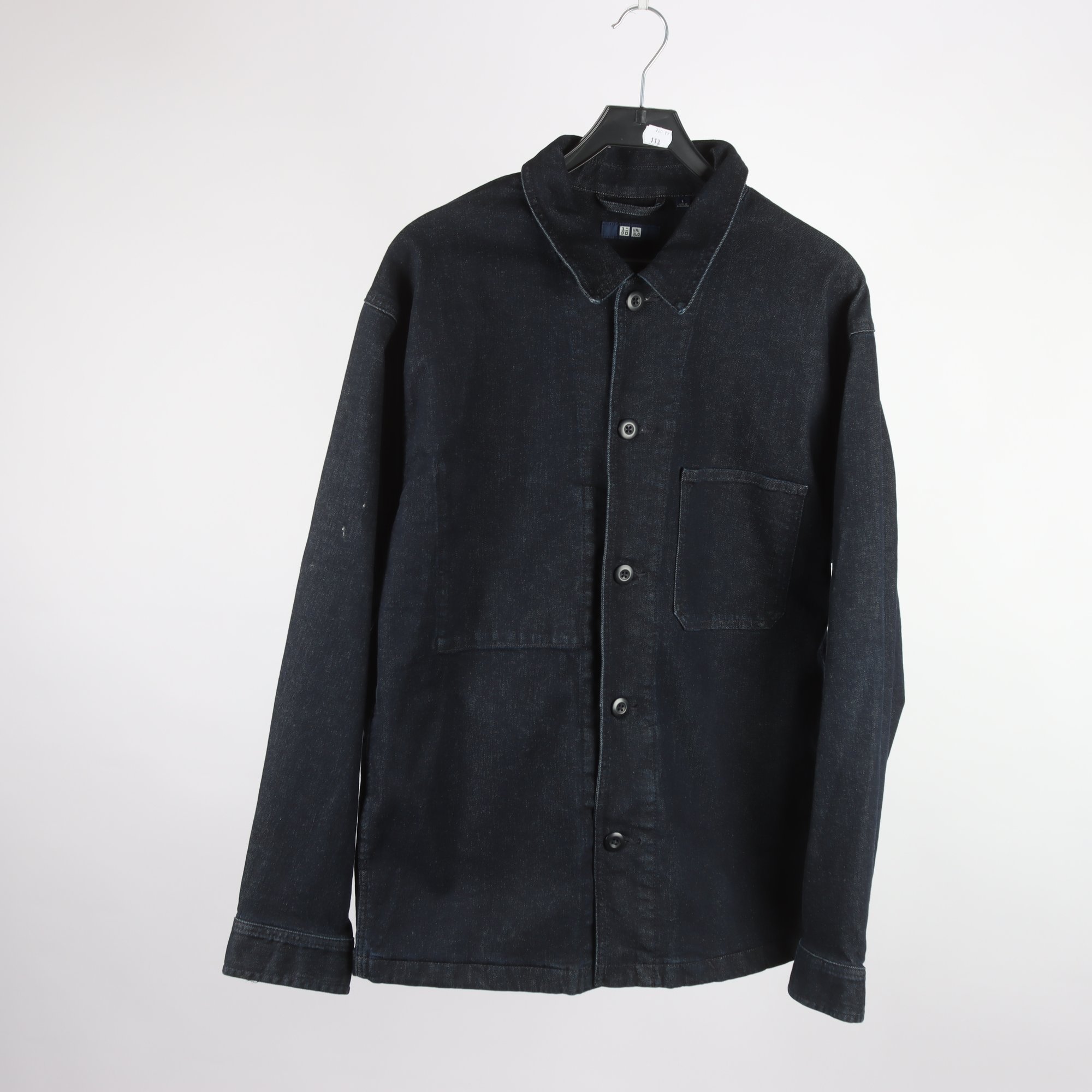 Worker jacket, Uniqlo, blå, denim, stl. L