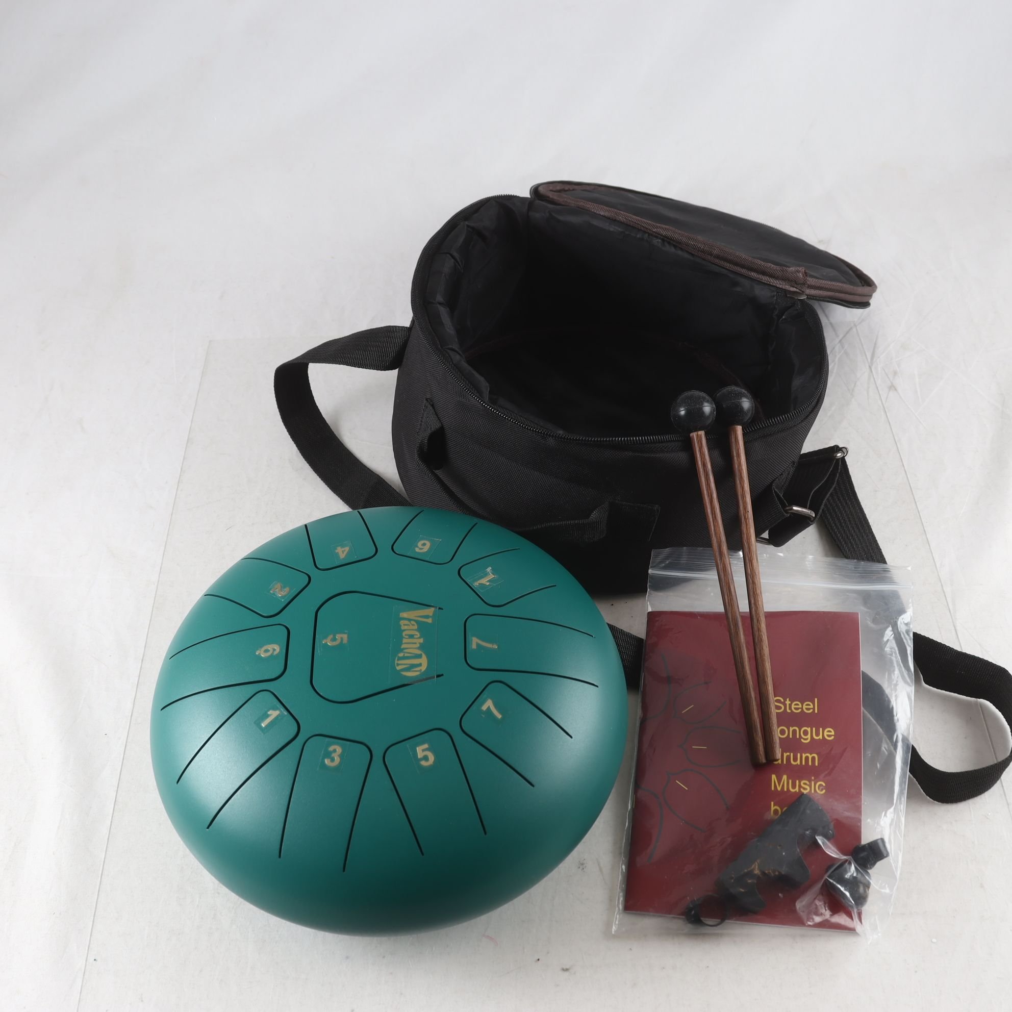 Slagverk, Steel tongue drum, Vachan. Samfraktas ej.