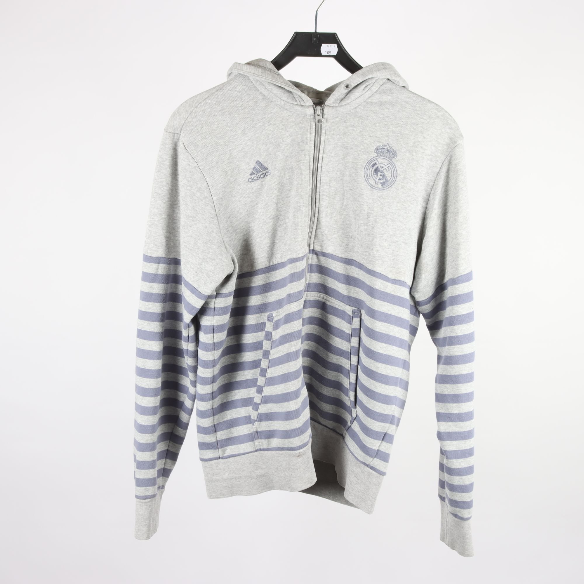 Hoodie, Adidas, Real Madrid, grå, stl. M