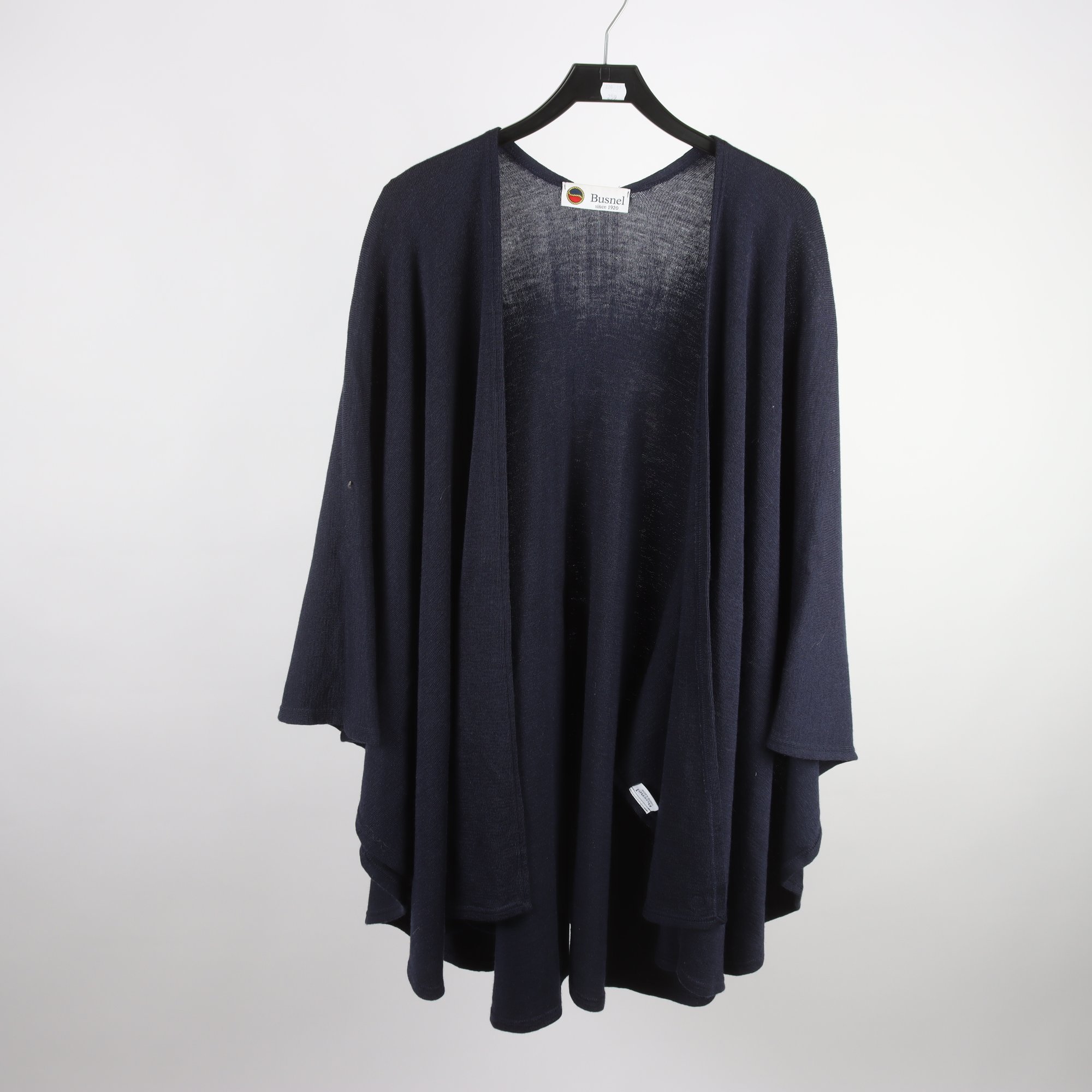 Cape, Busnel, blå, 100% ull, stl. one size.