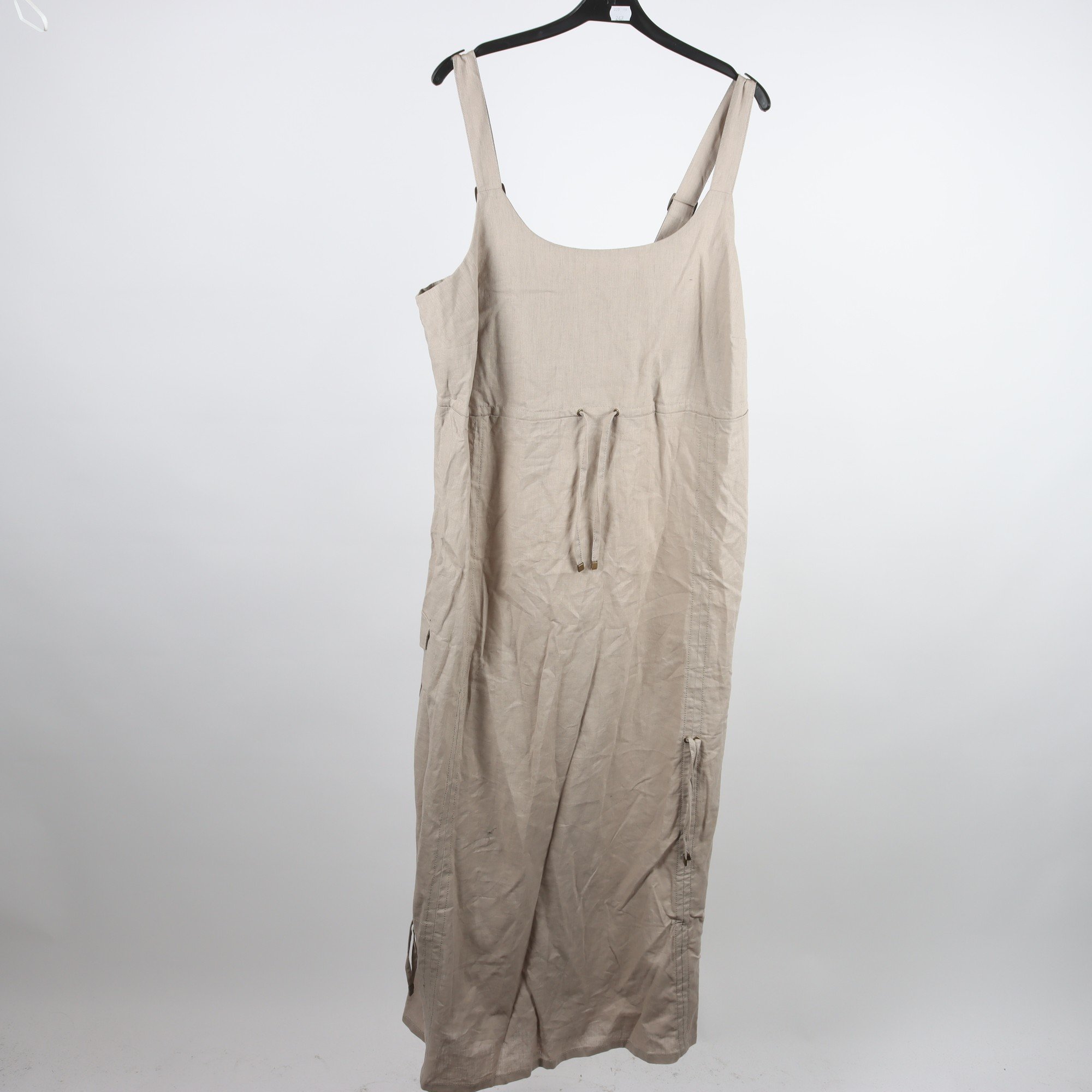 Klänning, Bpc, beige, 55% lin, stl. 48.