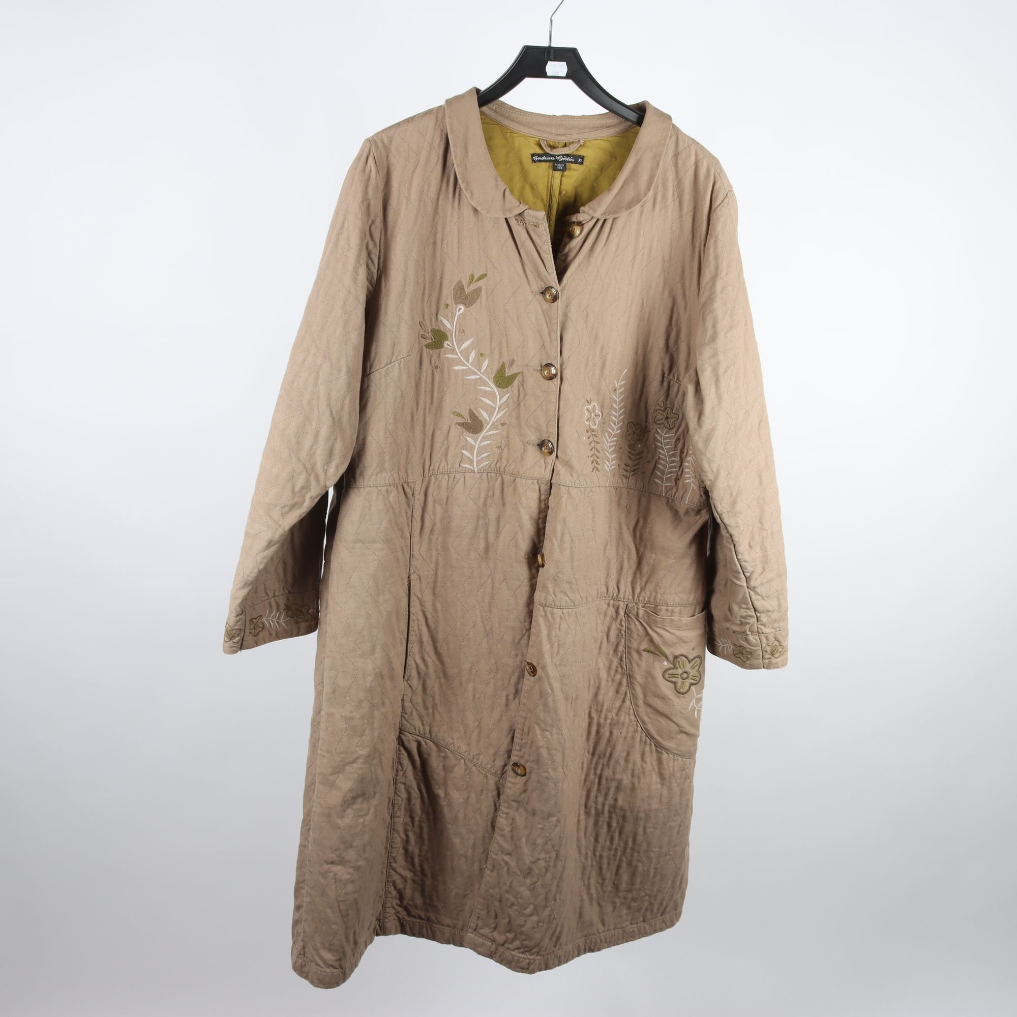 Kappa, Gudrun Sjödén, beige, broderad, stl. XL.