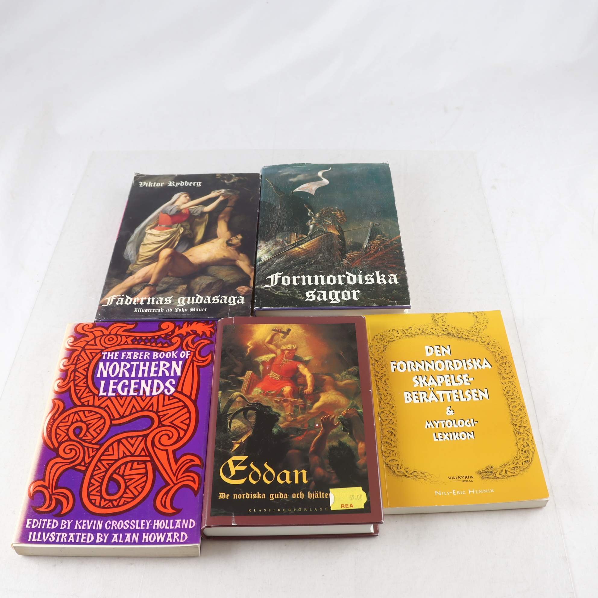 Fornnordiska myter och folksagor, bokpaket med 5 volymer. Samfraktas ej.