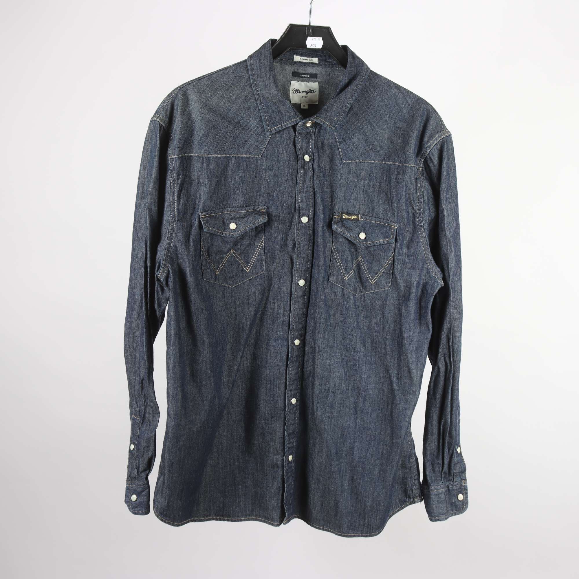 Jeansskjorta, Wrangler, blå, stl. XL