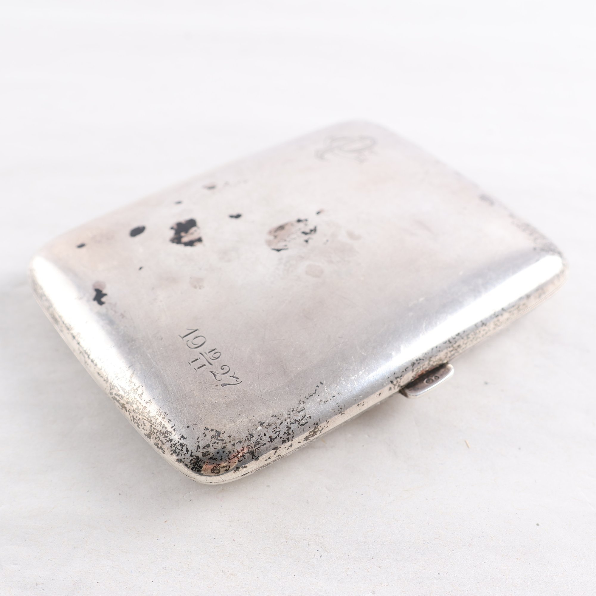 Cigarettetui, Silver, stämplad kattfot, S