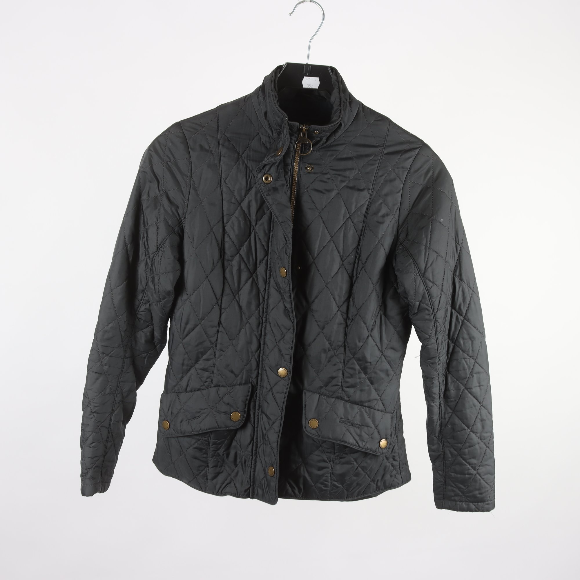 Vårjacka, Barbour, svart, quiltad, stl. 36.