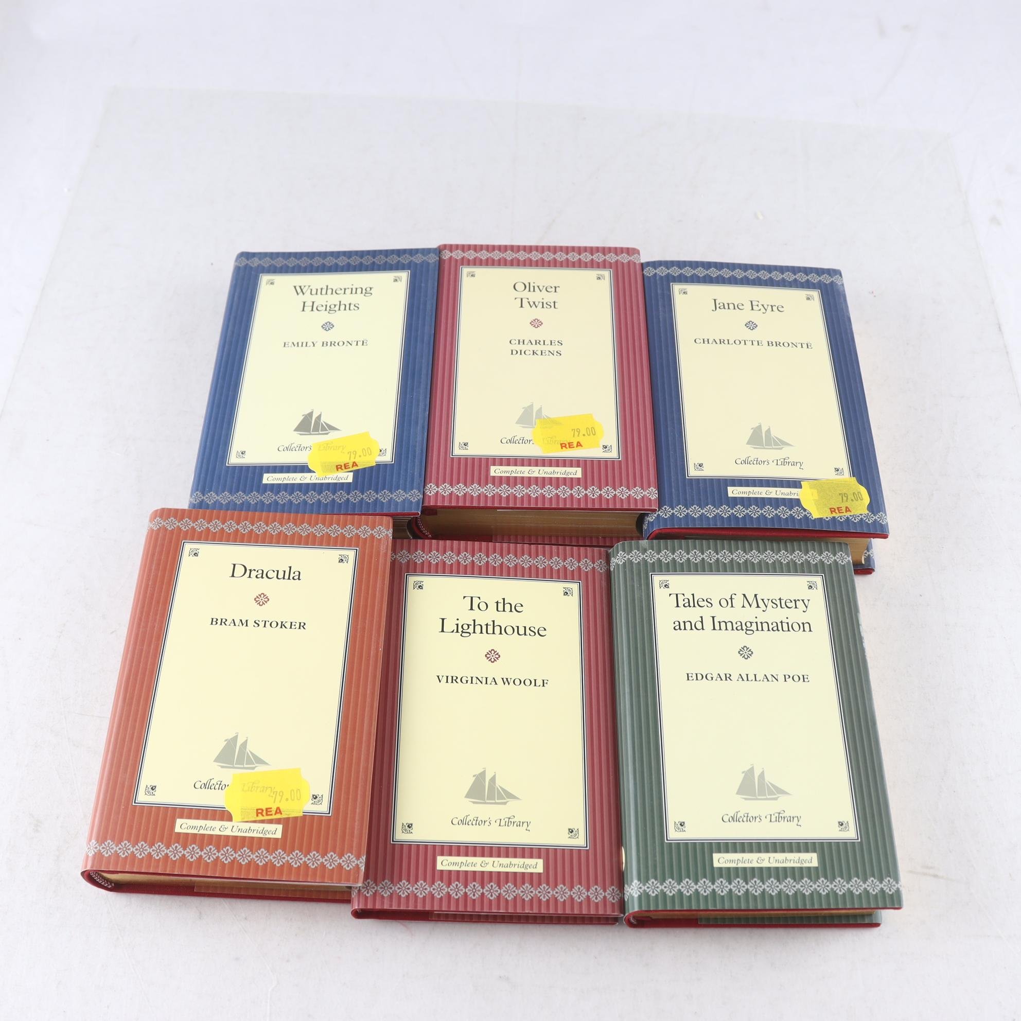 6 klassiker ur serien Collector´s Library: Poe, Bronte, Dickens m.m.