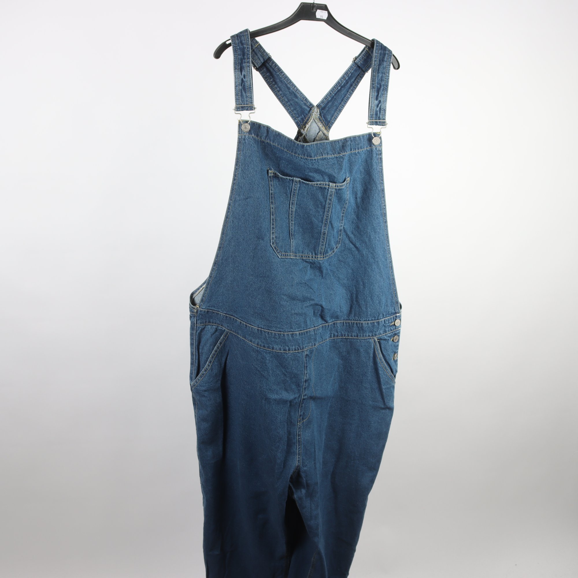 Hängselbyxor, MAN, blå, jeans, stl. 5XL.