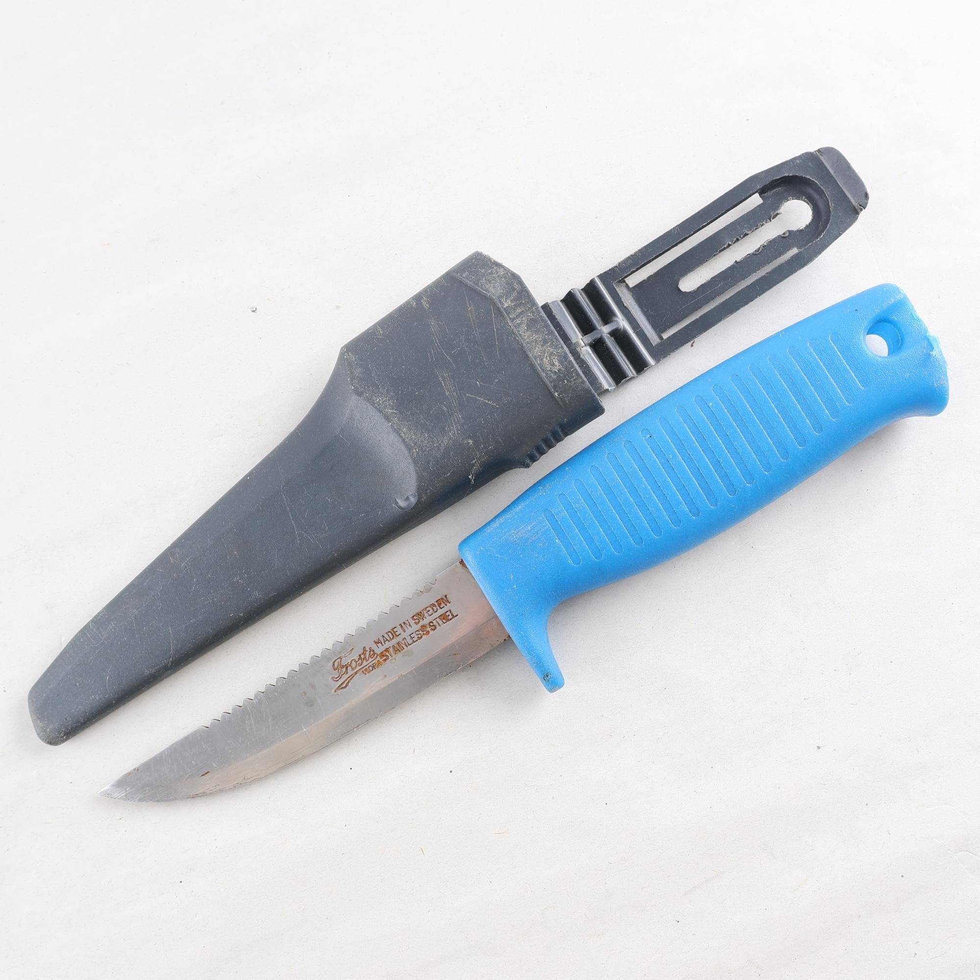 Morakniv med skydd, Frosts, Plasthandtag.