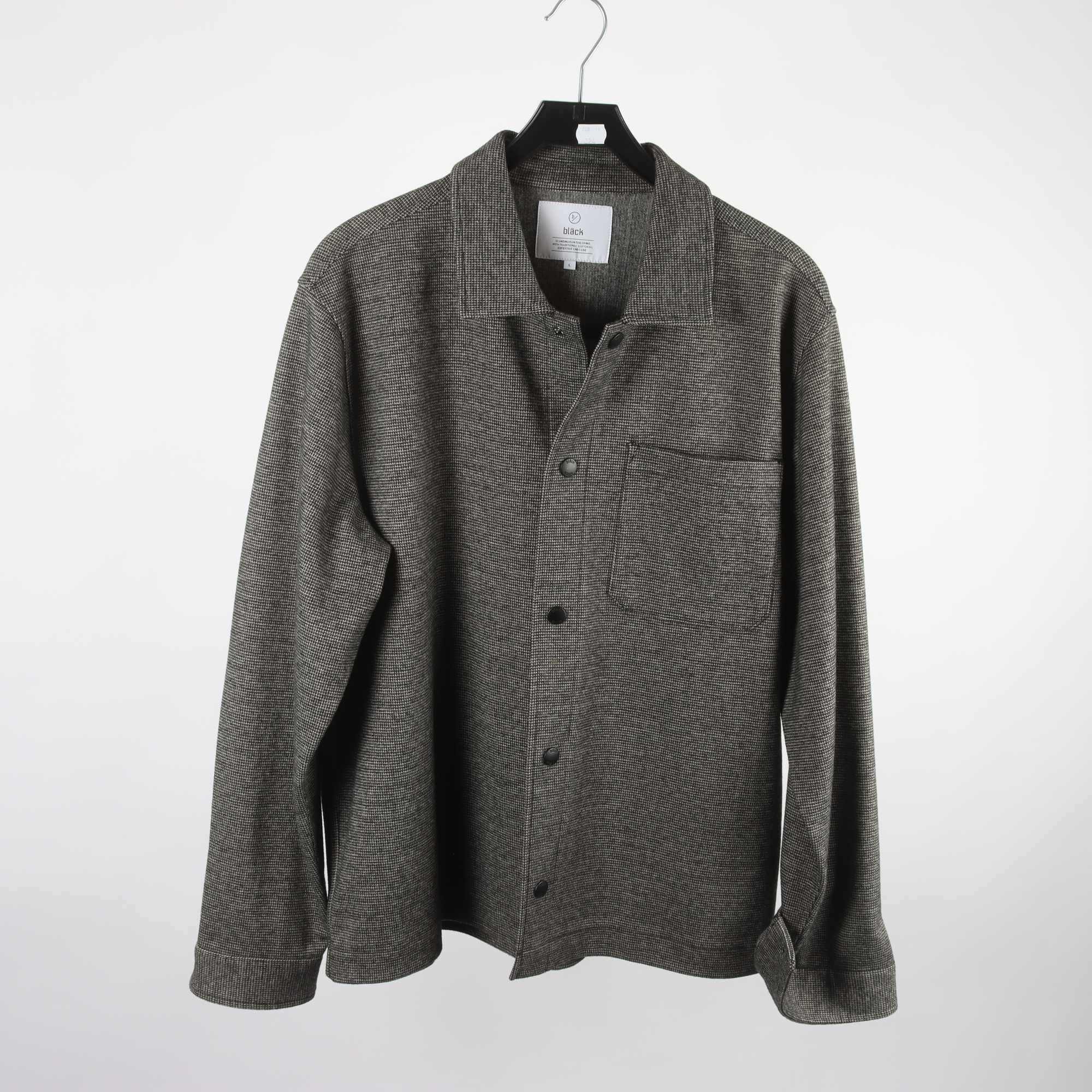 Overshirt, bläck, beige, mönstrad, stl. L.