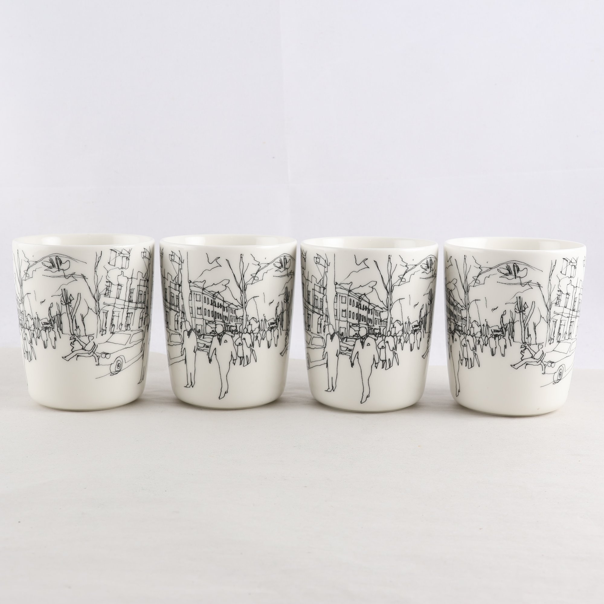 Mugg, Marimekko, ”Hetkäi/Moments”, 4 st. Samfraktas ej.