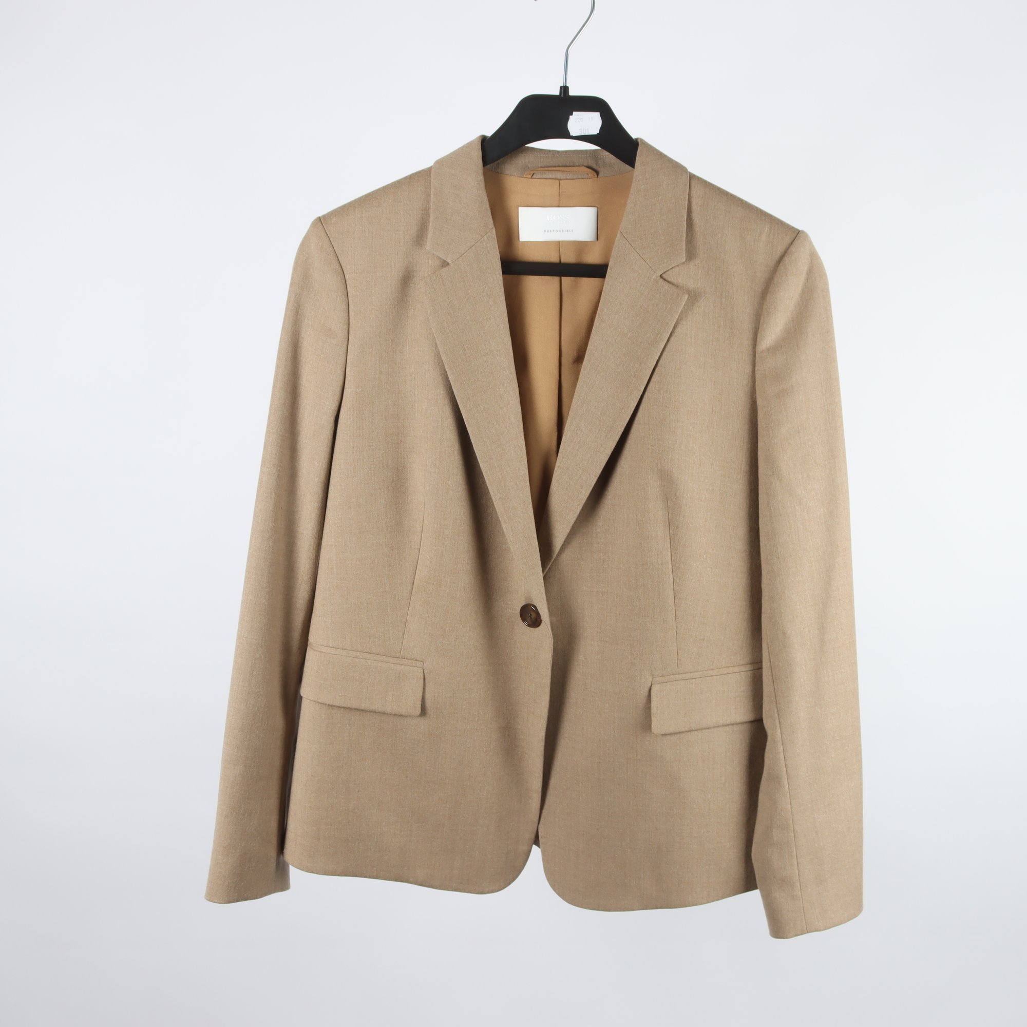 Kavaj, Hugo Boss, brun, ull, stl. 38.