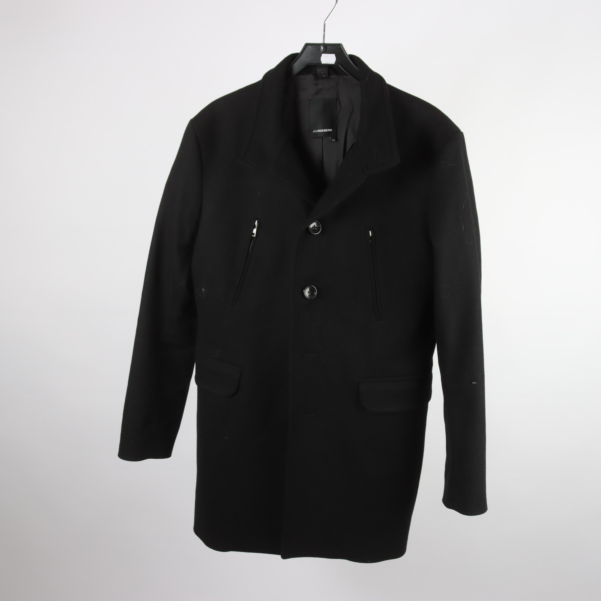 Rock, J.Lindeberg, svart, 80% ull, stl. 48.
