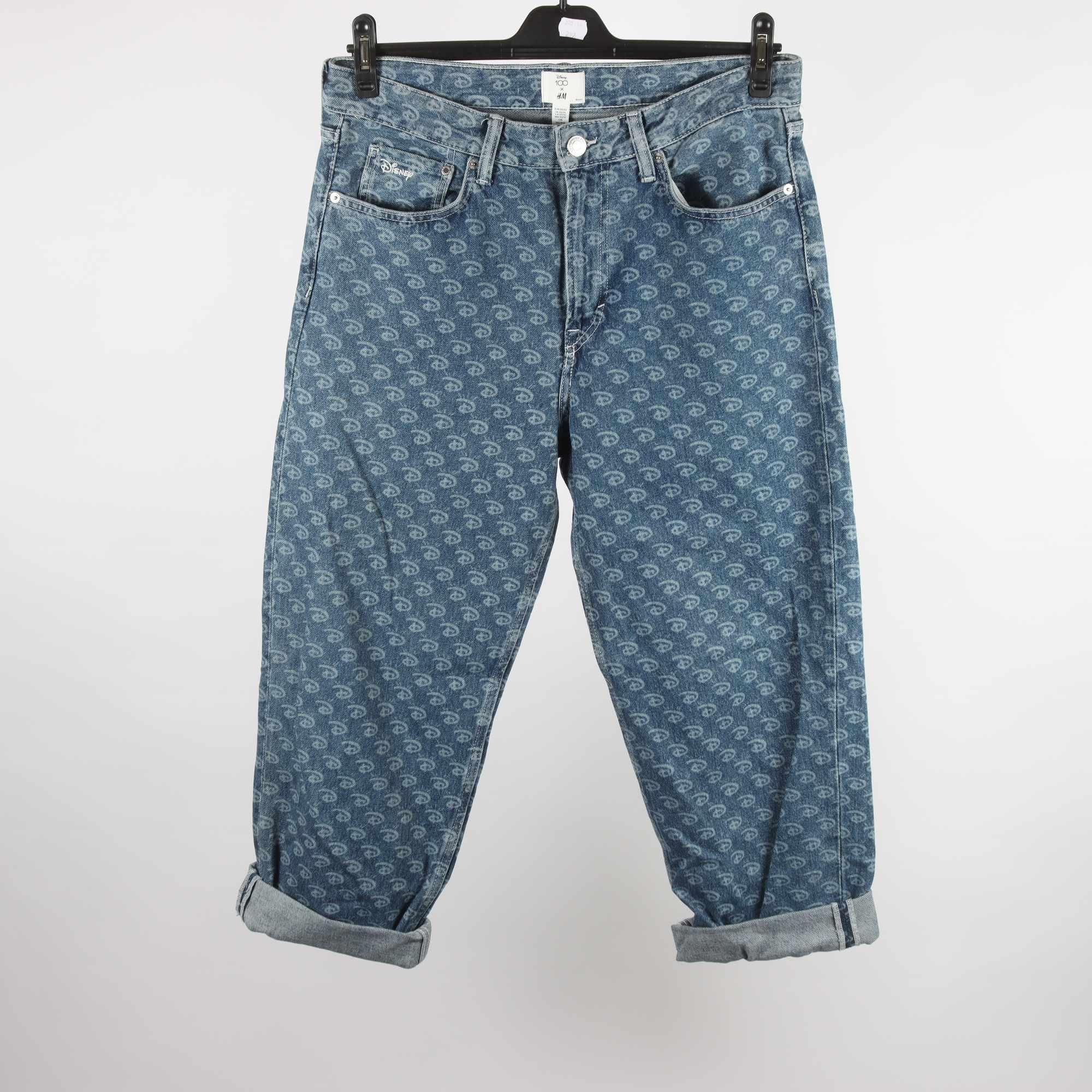 Jeans, Disney 100 x H&M, blå, stl. 33/32.