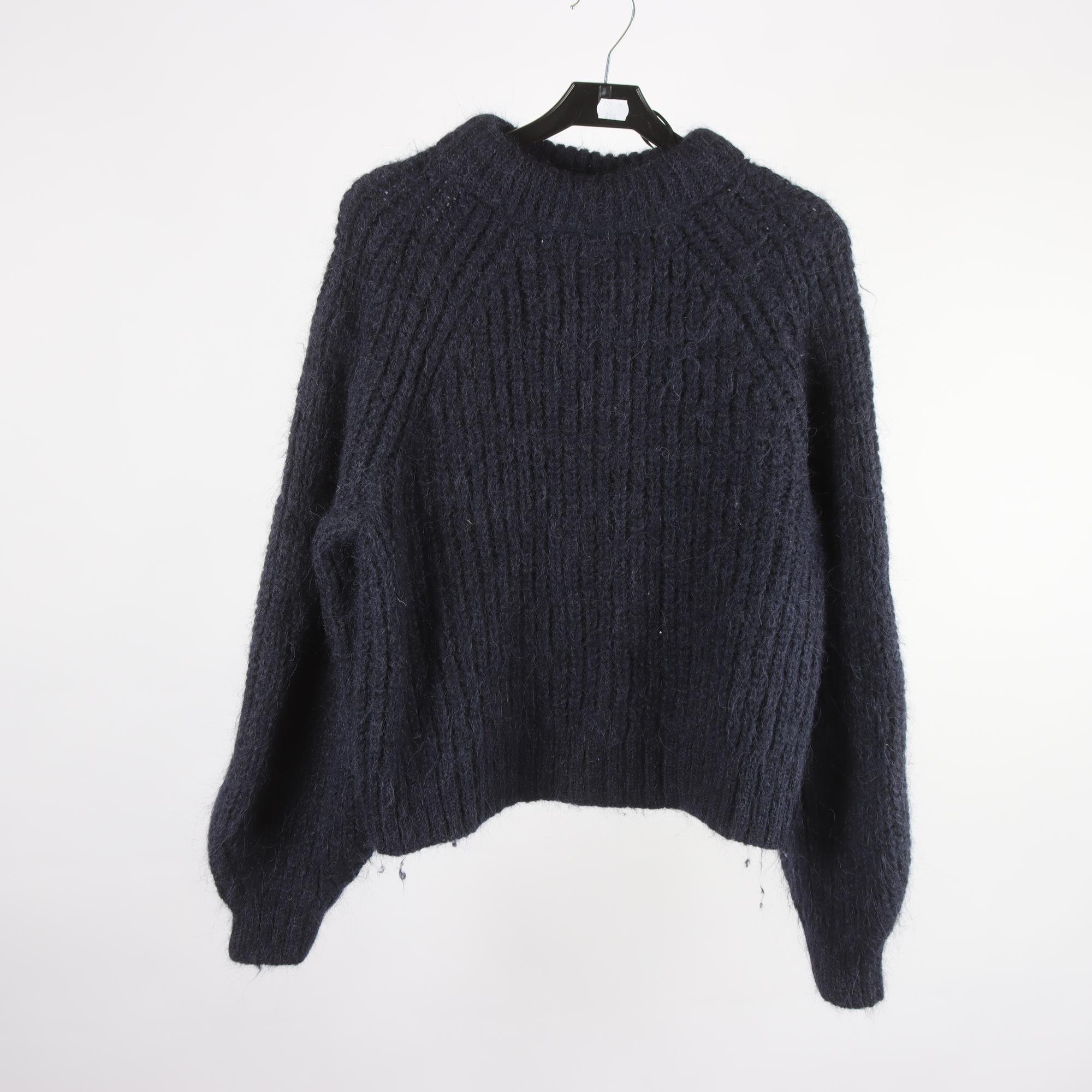 Tröja, H&M, blå, ull, alpaca, stl. M.