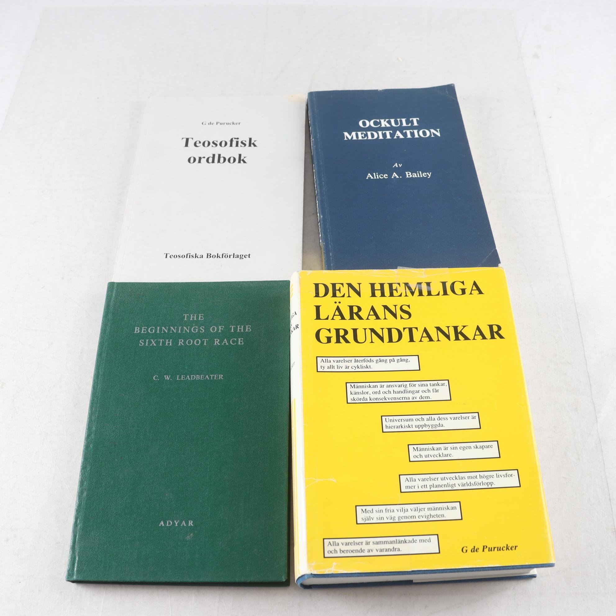Teosofi, bokpaket med 4 volymer