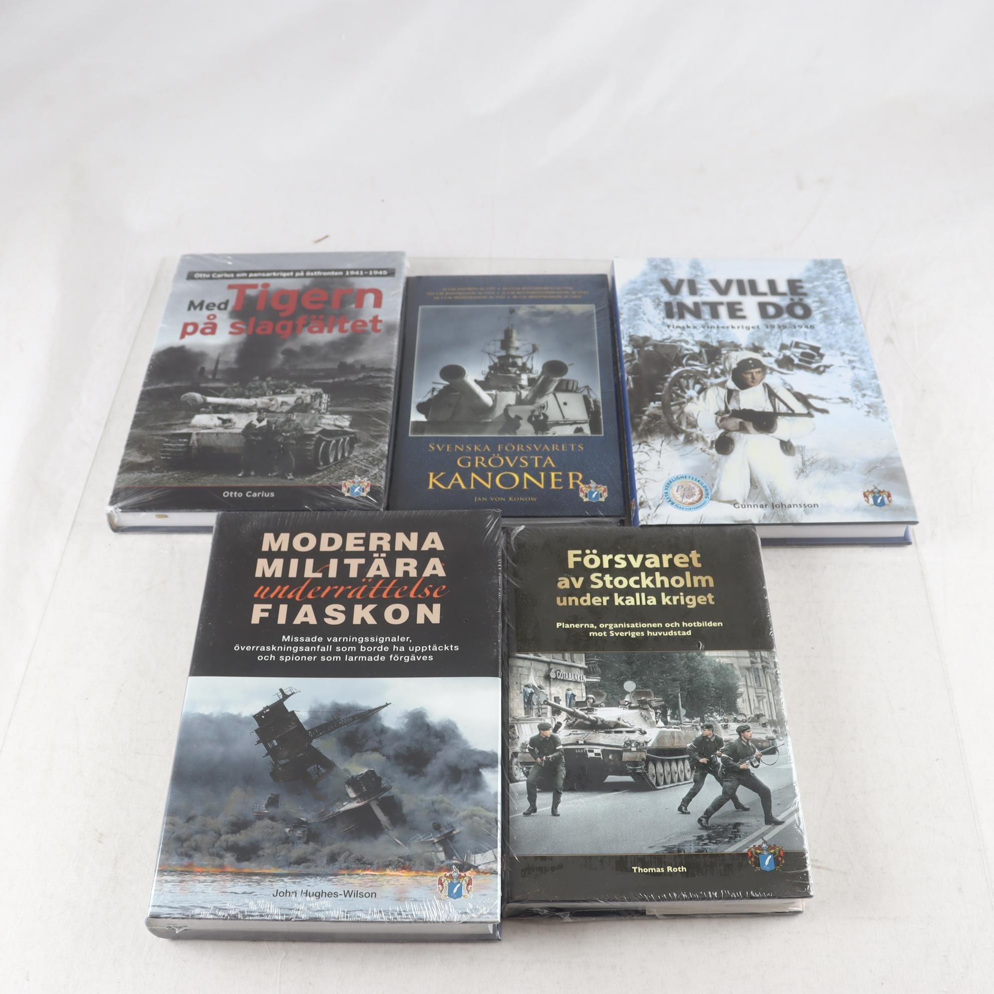 Bokpaket, Svenskt Militärhistoriskt Bibilotek, 5 titlar