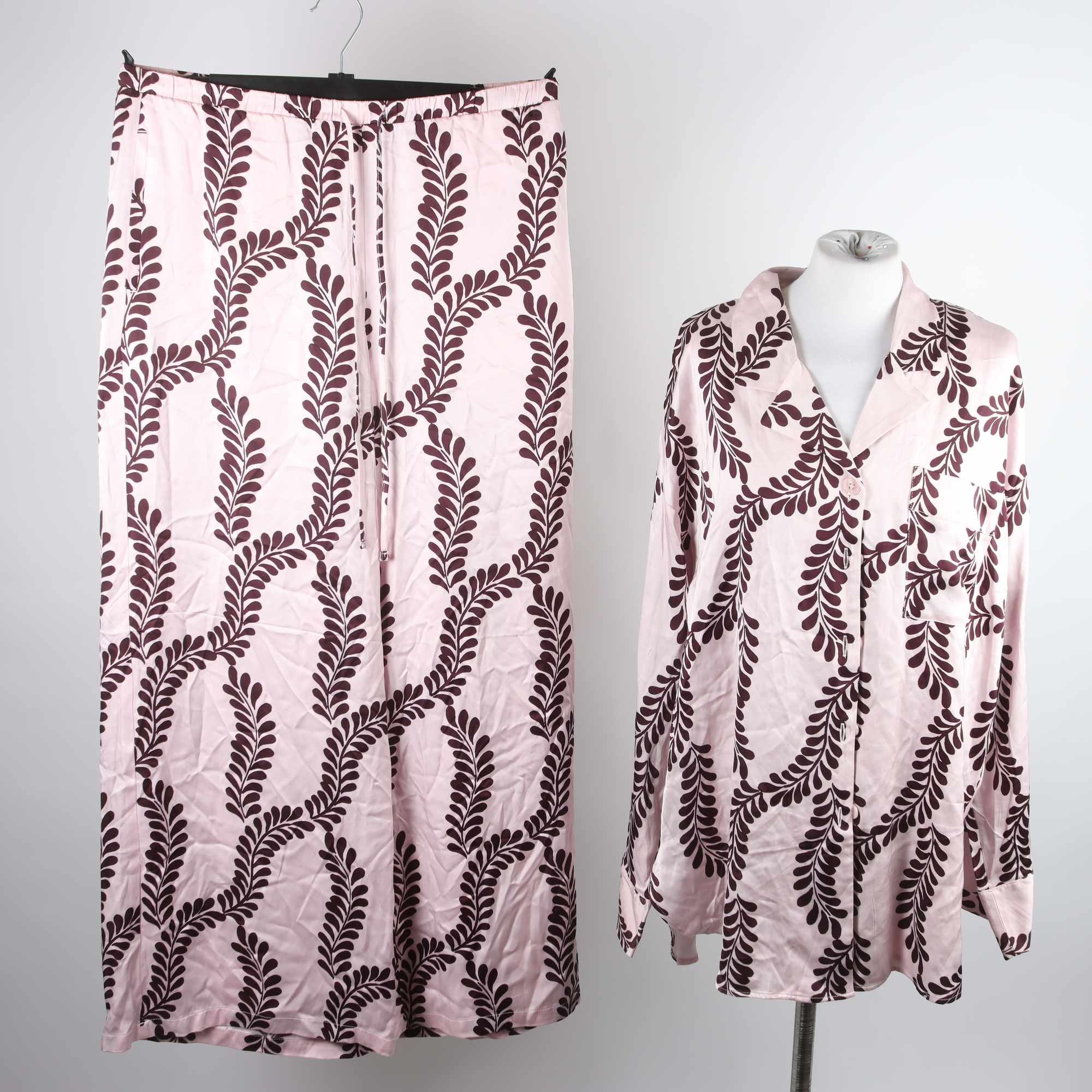 Pyamas, Lindex, rosa, vinröd, stl. M.