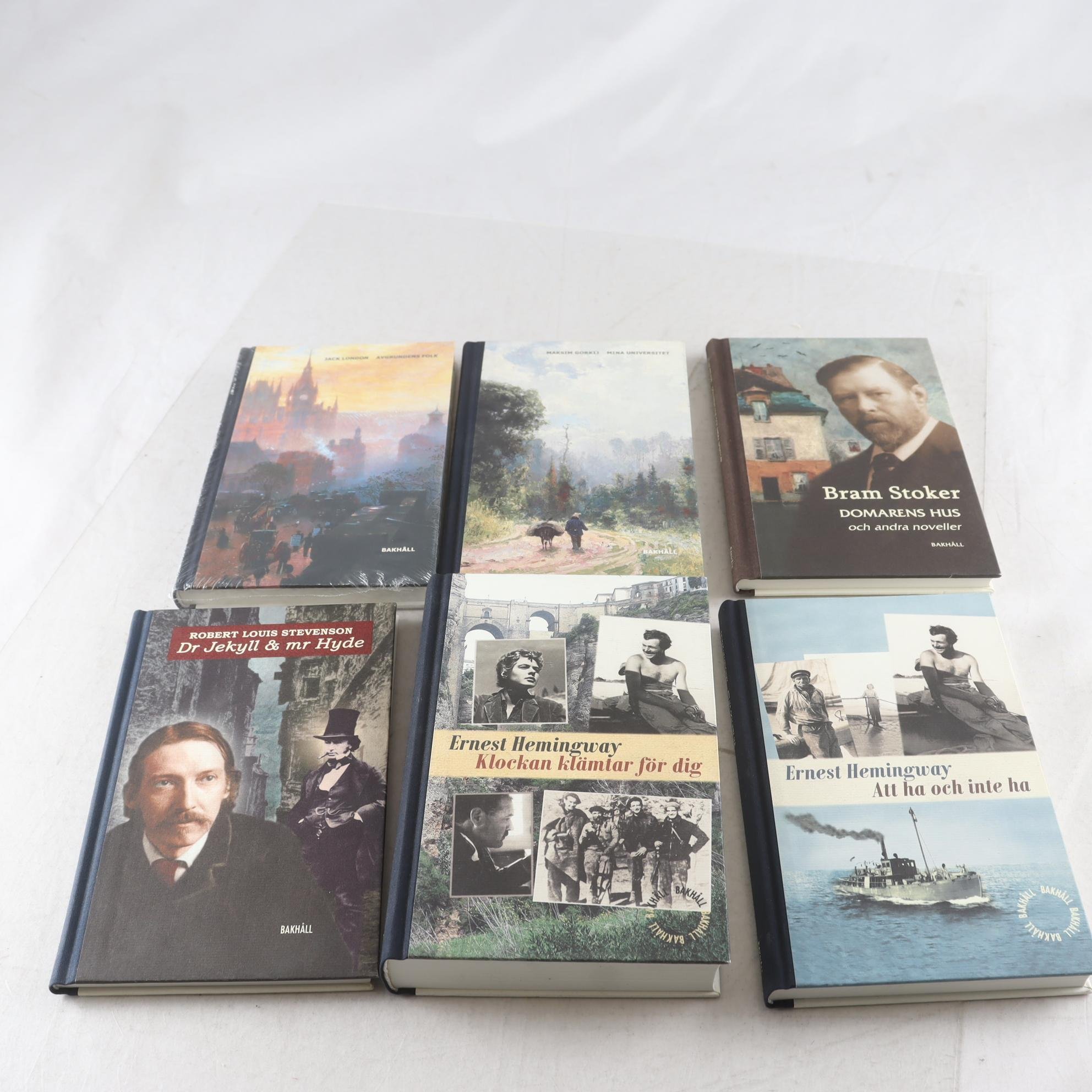 Klassiker från Bakhåll, bokpaket med 6 volymer: Hemingway m.m. Samfraktas ej.