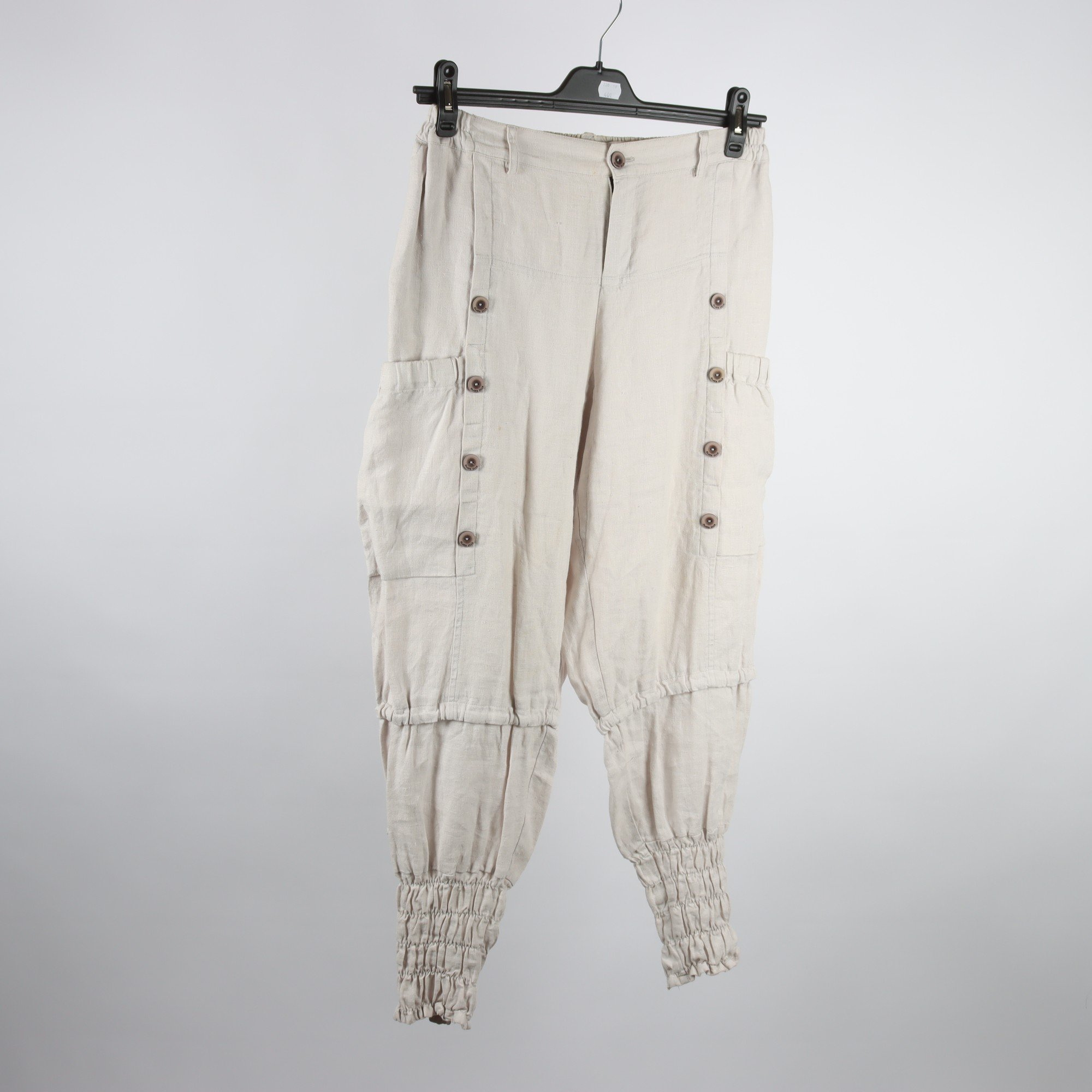 Byxor, Olars Ulla, beige, 100% lin, stl. ca. M.