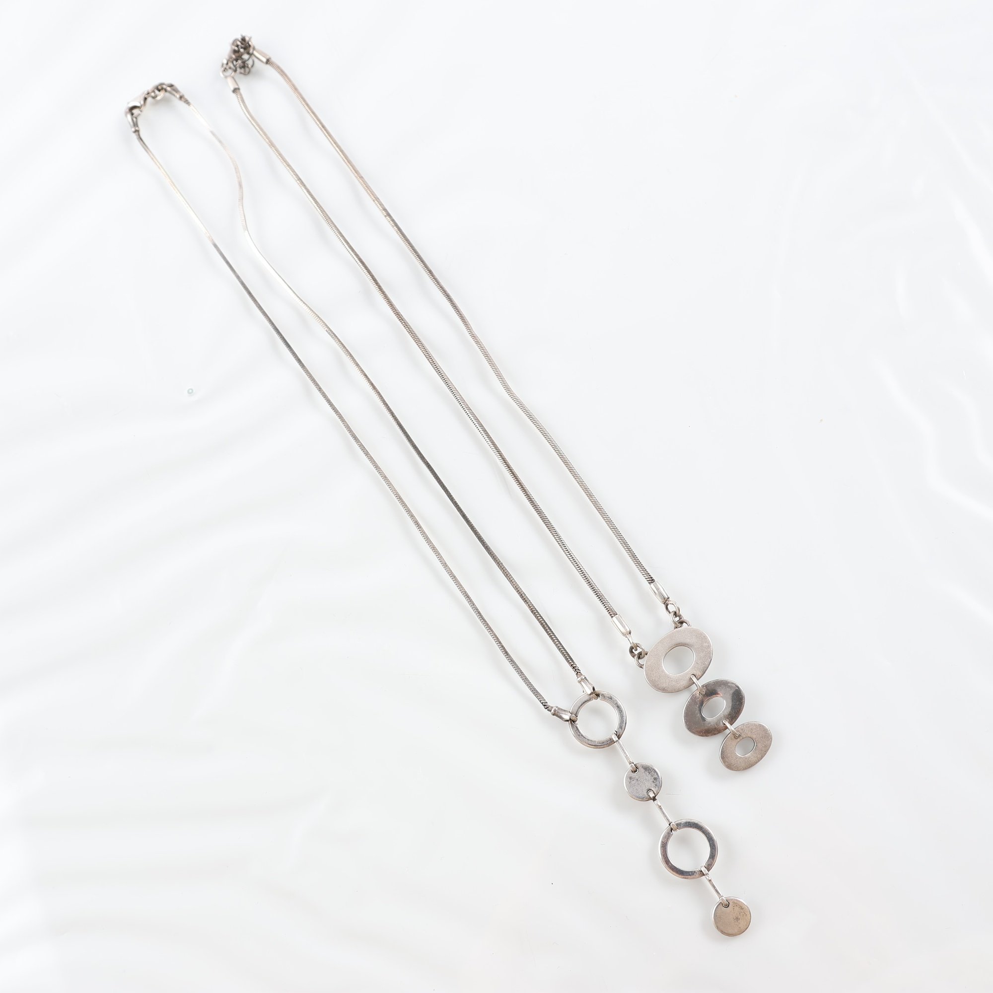 Halsband, silver 925, ringar, vikt: 18.9g
