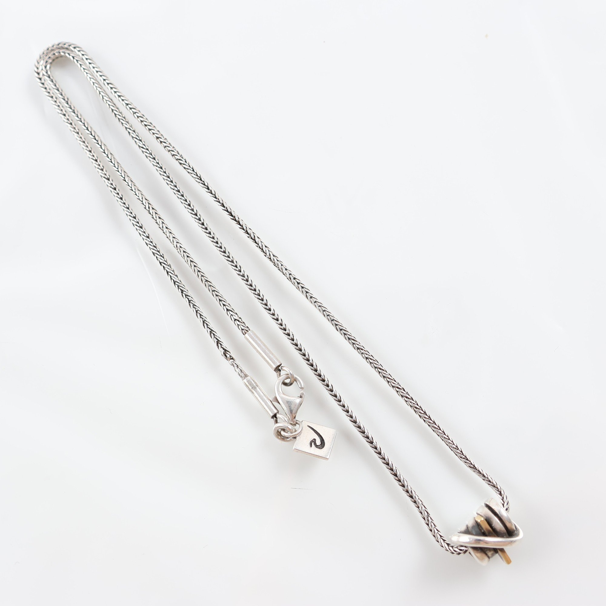 Halsband & hänge, silver, vikt: 7.6g