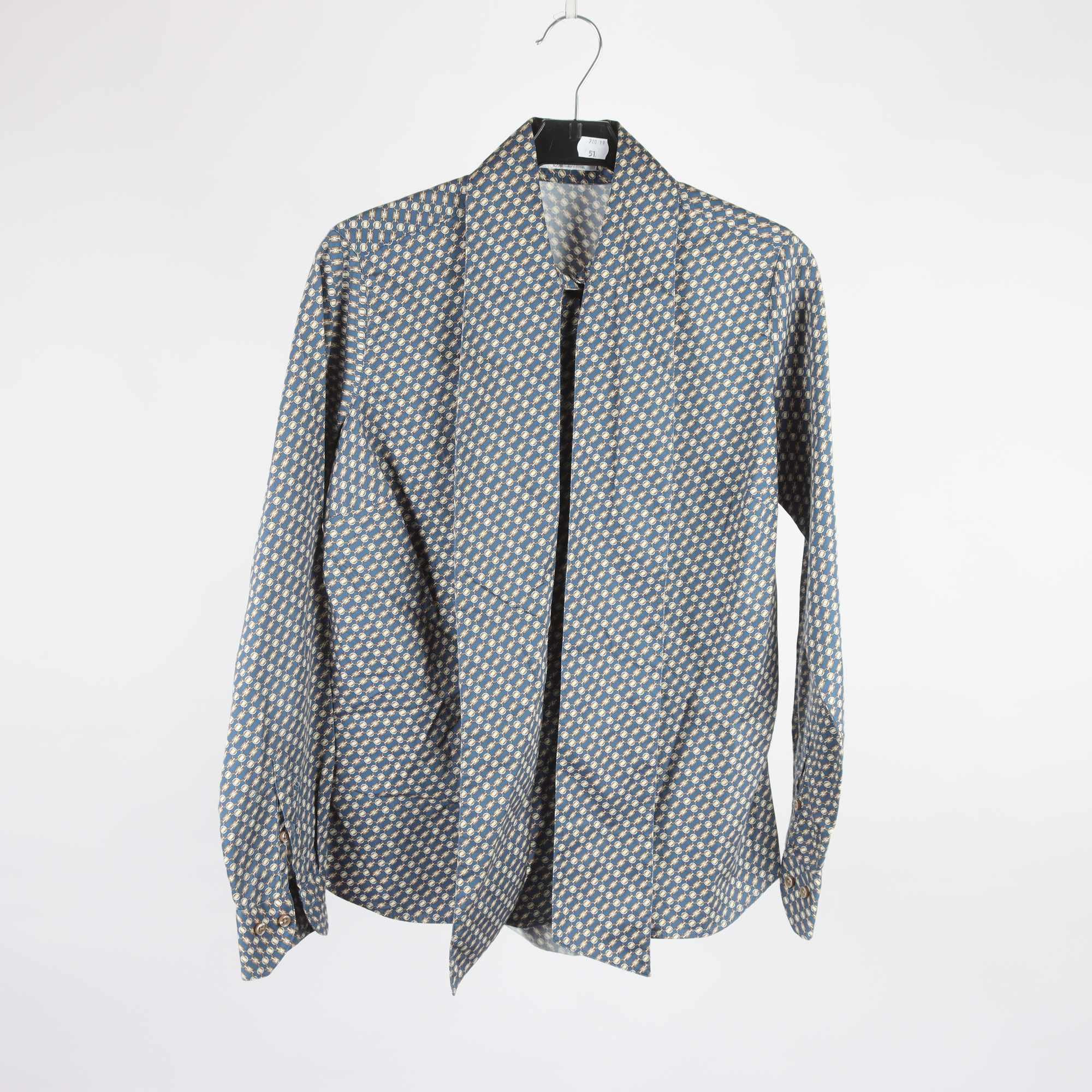 Blus, Stenströms, blå, mönstrad, stl. 38