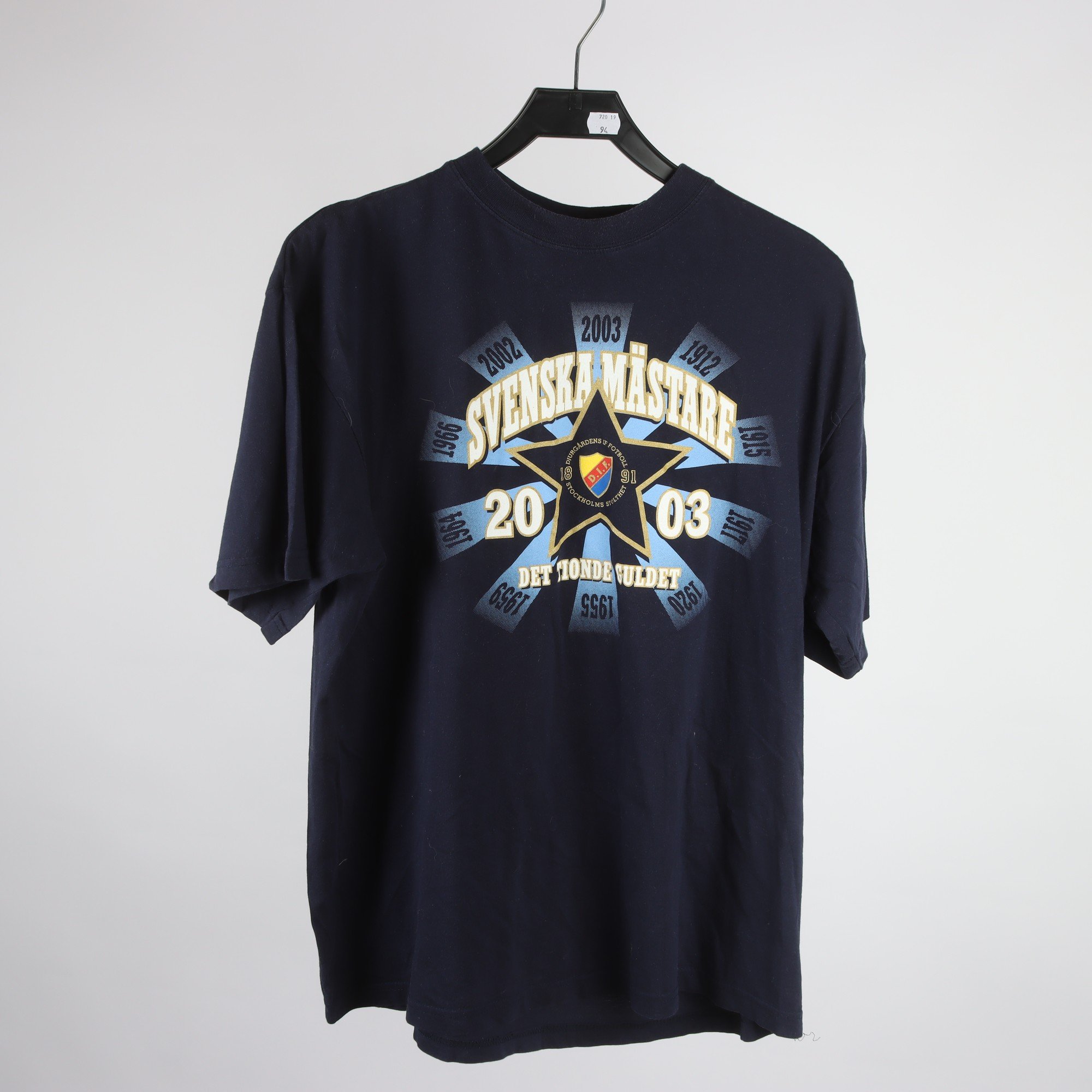 T-shirt, DIF Djurgården, blå, stl. L