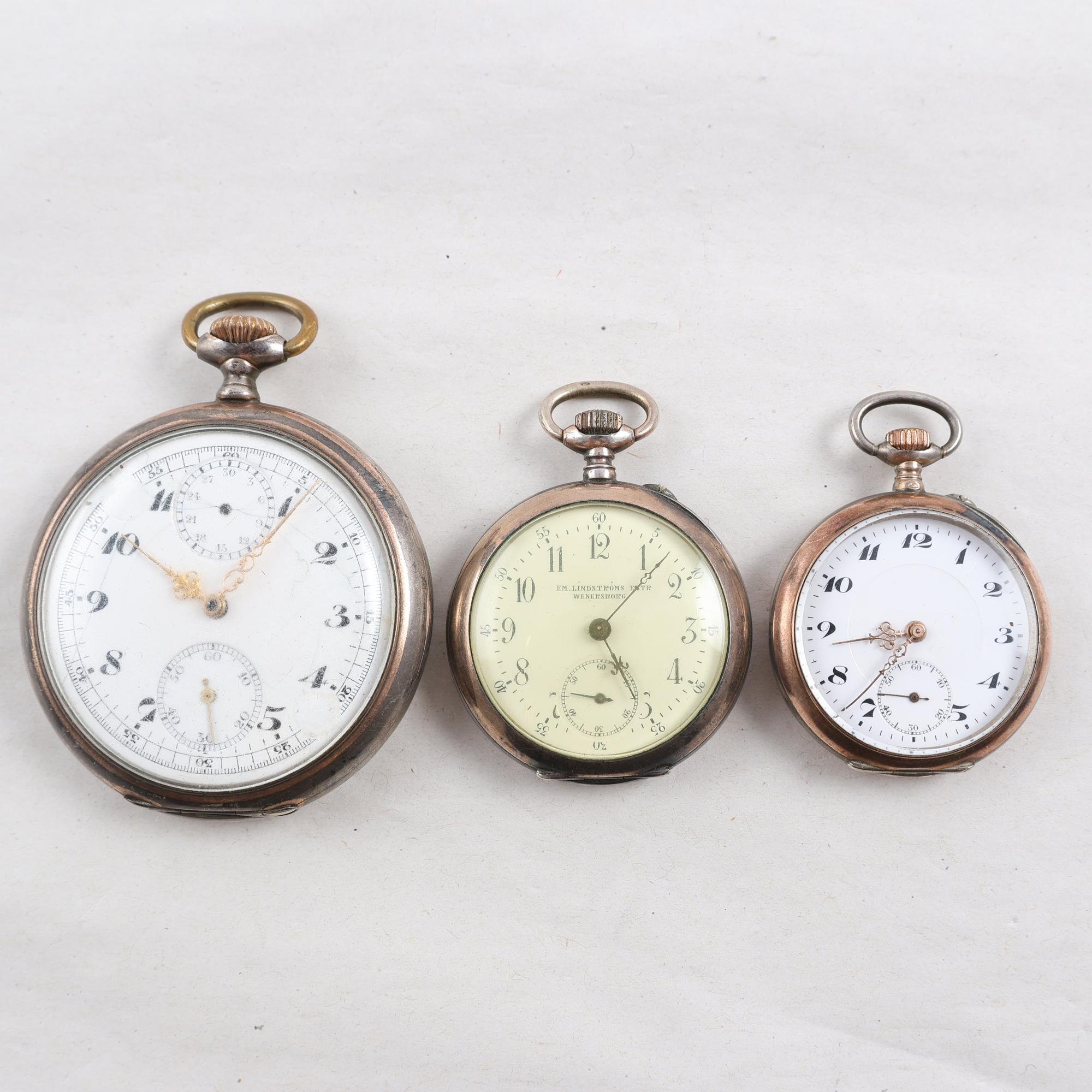 Fickur, vintage, Silver 800, 3 st