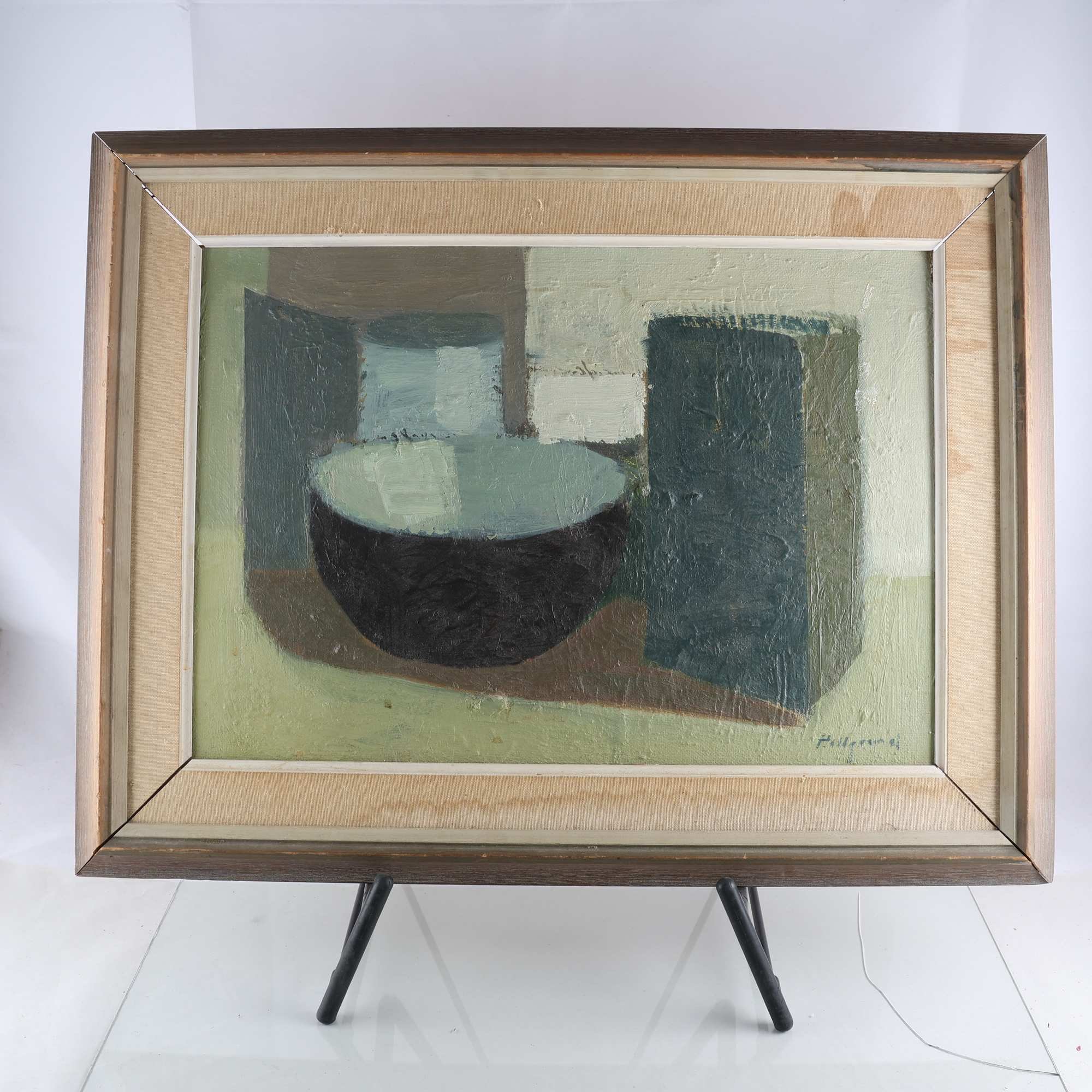 Stilleben, olja på pannå, Bengt Hillgrund, (1935-1981), signerad. Endast avh.