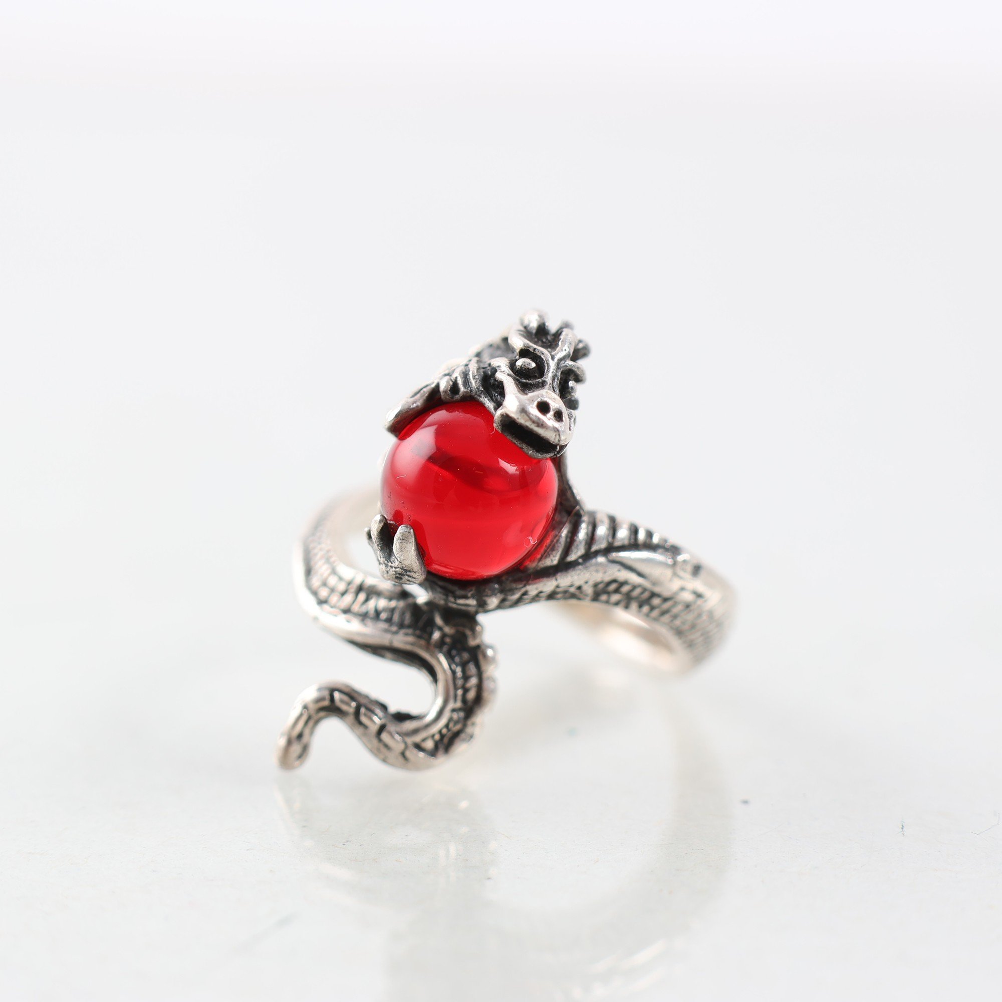 Ring, Kinesisk drake, silver 925.
