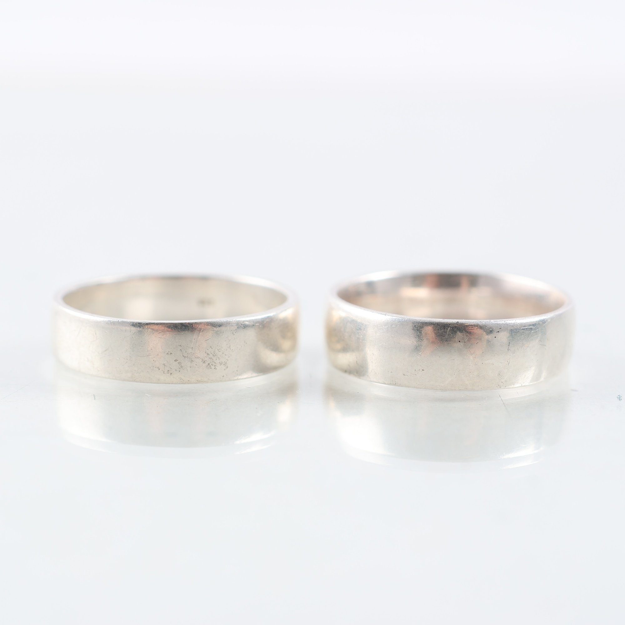 Silverringar, silver 925, 2 st.