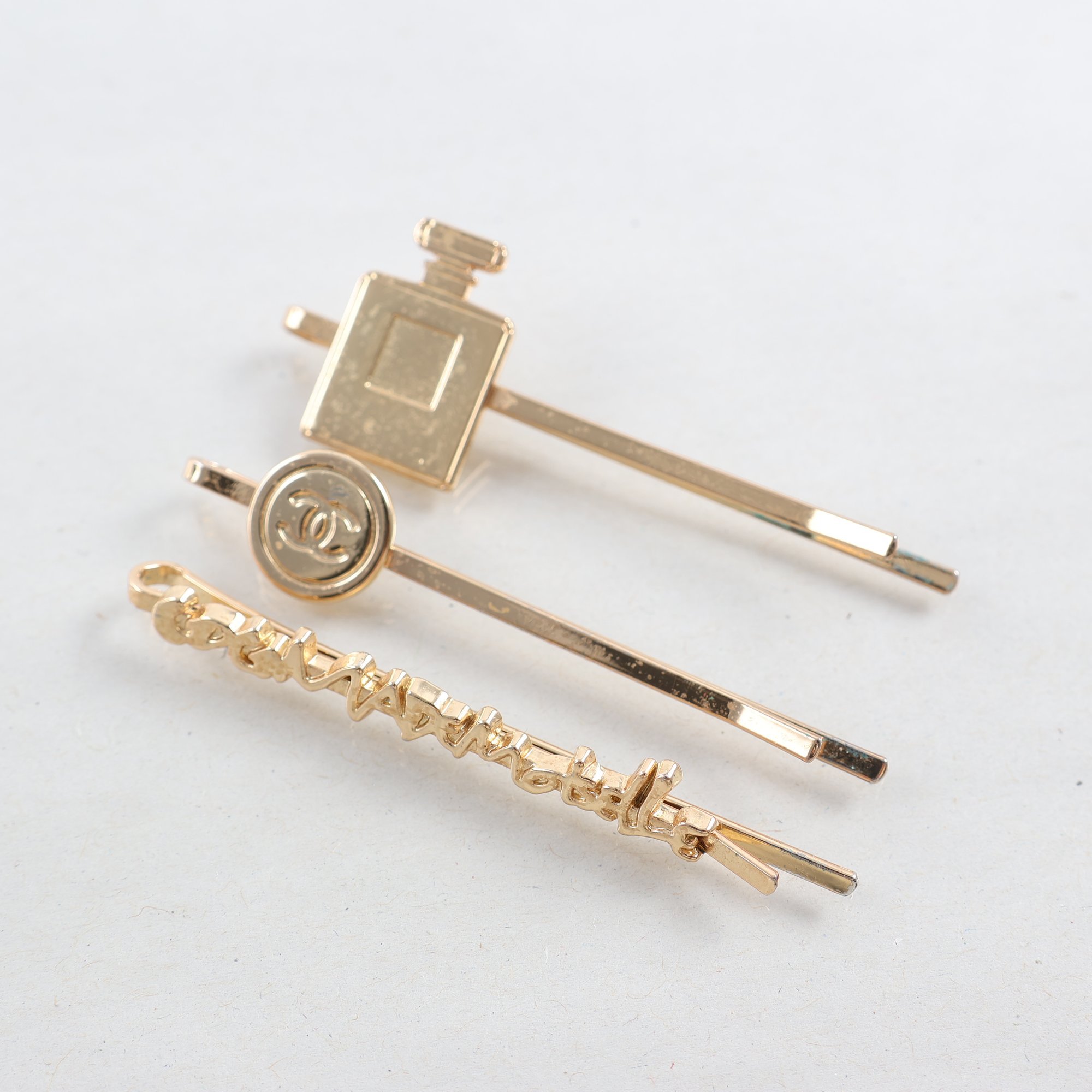 Hårspännen, Chanel Beauté, Guldfärg, 3 st.