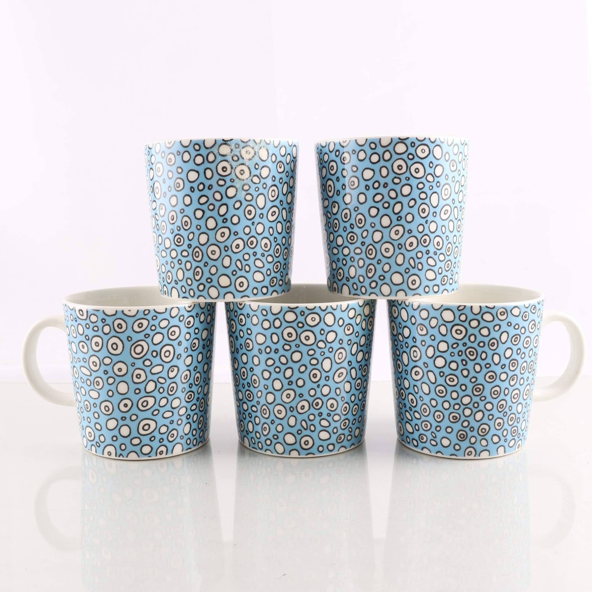 Kaffemuggar, porslin, Arabia, Finland, 5 st. Samfraktas ej.