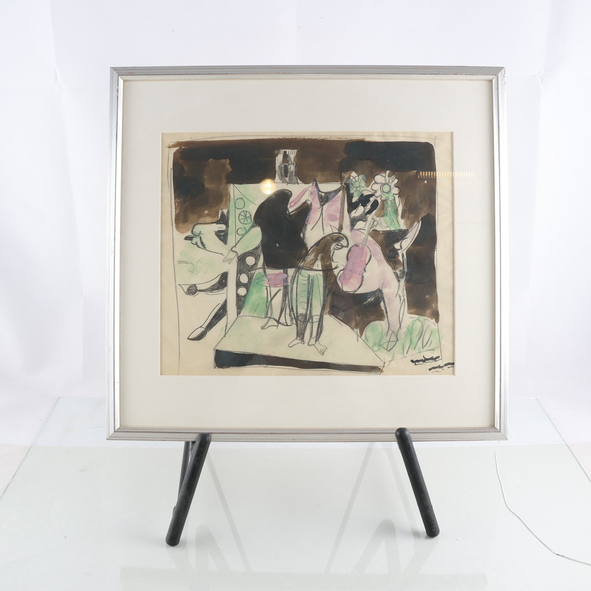 Blandteknik, Komposition, Endre Nemes, (1909-1985), signerad. Endast avhämtning.