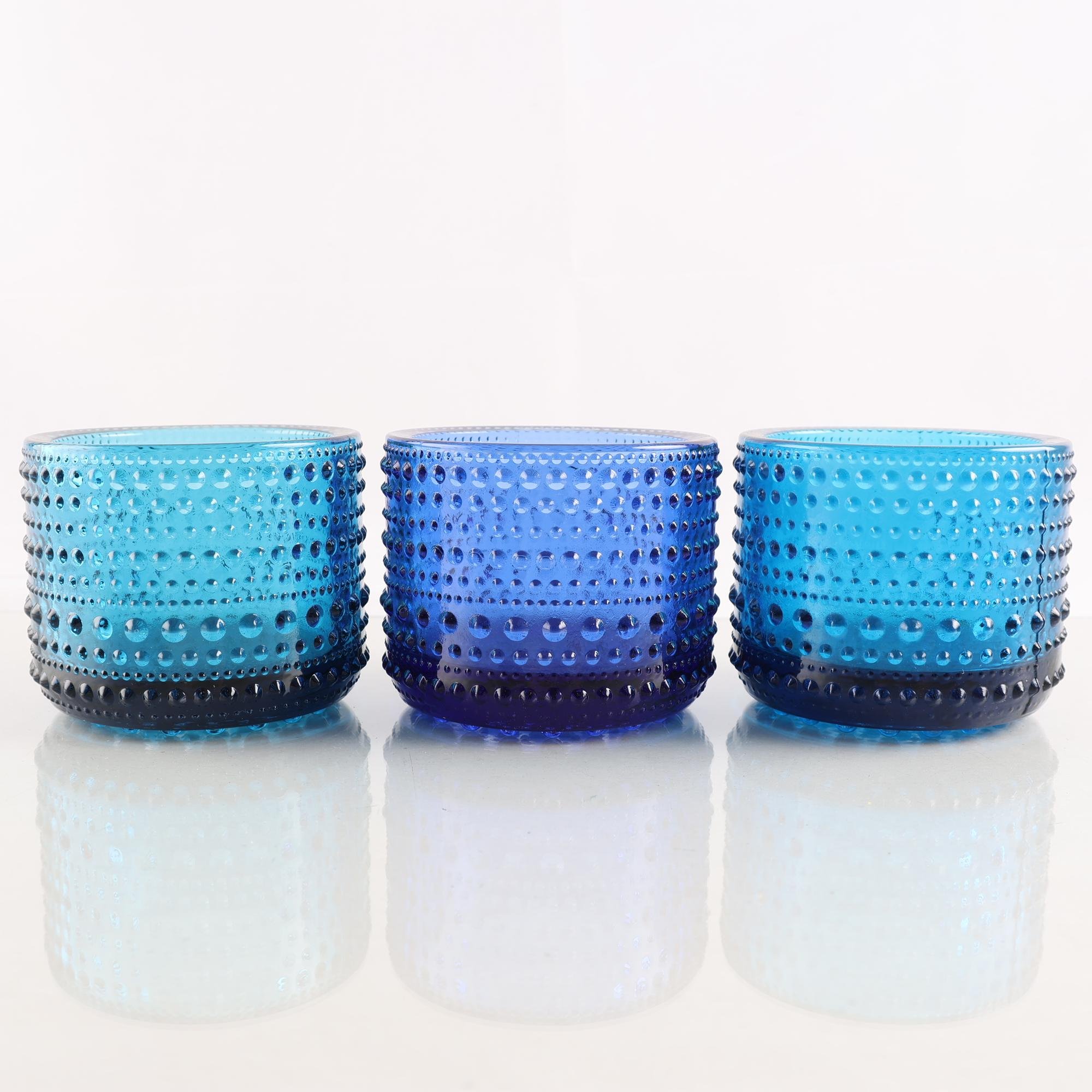 Ljuslyktor, glas, ”Kastehelmi”, Iittala, Finland