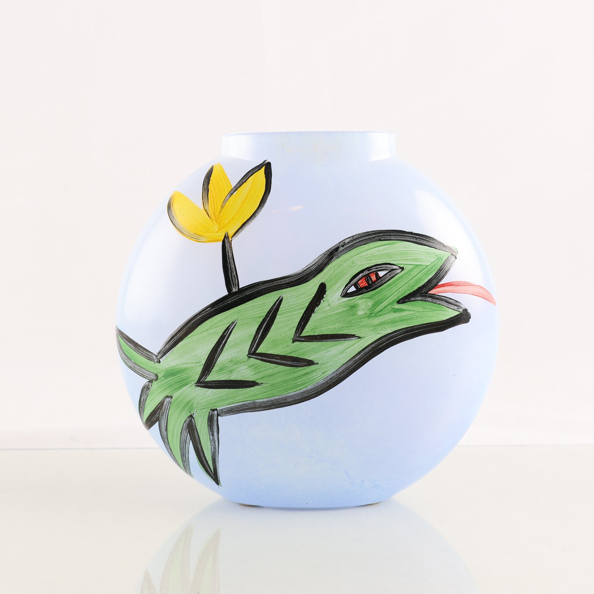 Vas, glas, ”Caramba”, Ulrica Hydman-Vallien, Kosta Boda. Samfraktas ej.
