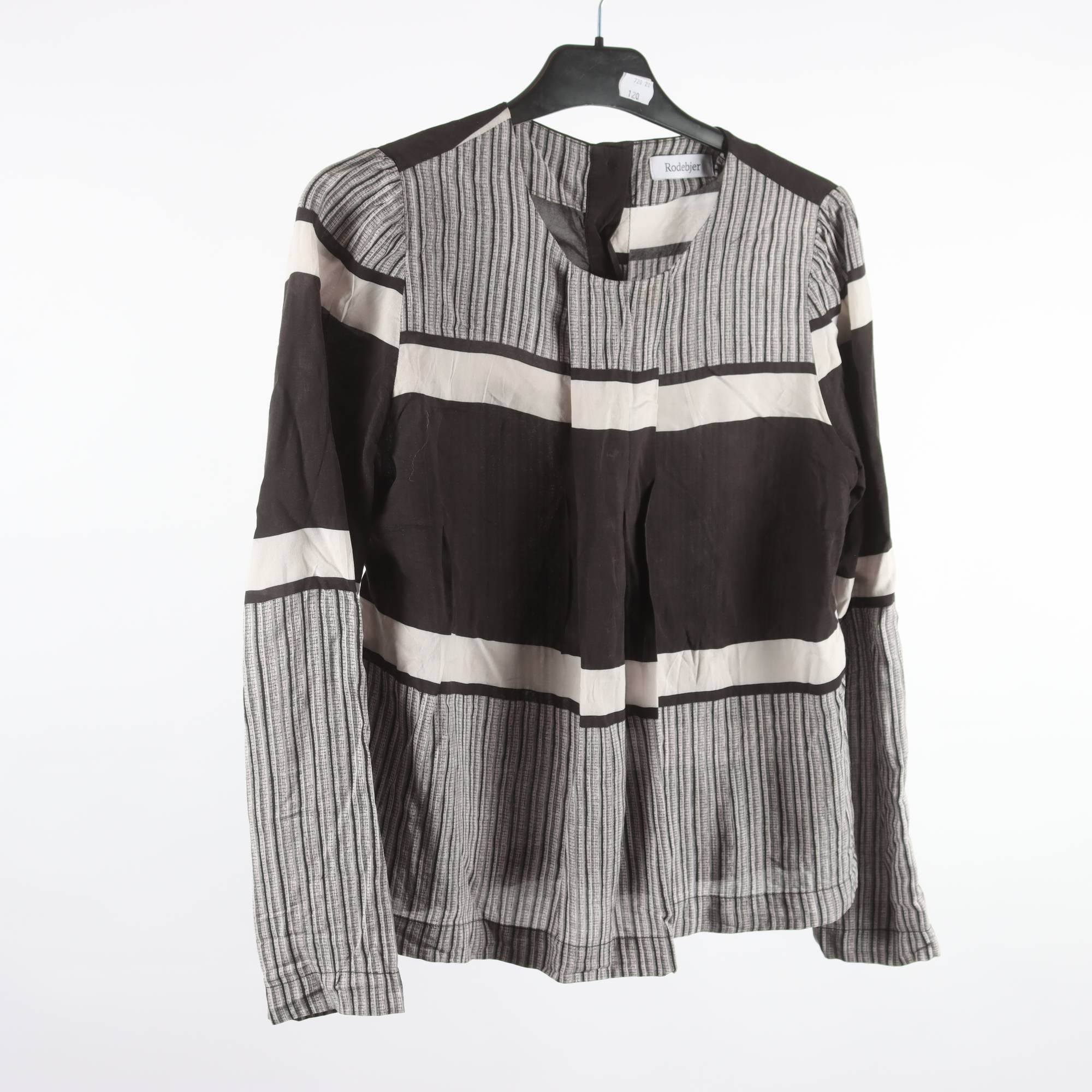 Blus, Rodebjer, svart, grå, stl. XS