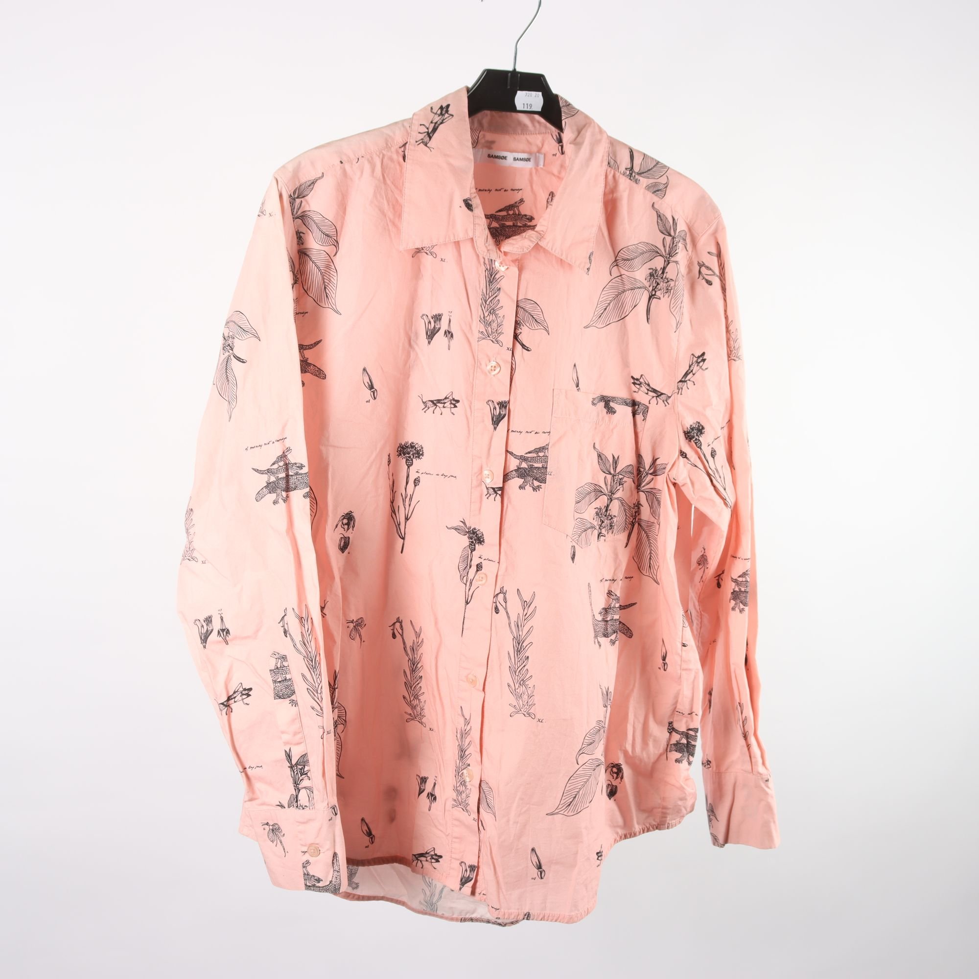 Skjorta, Samsøe Samsøe, rosa, mönstrad, stl. L
