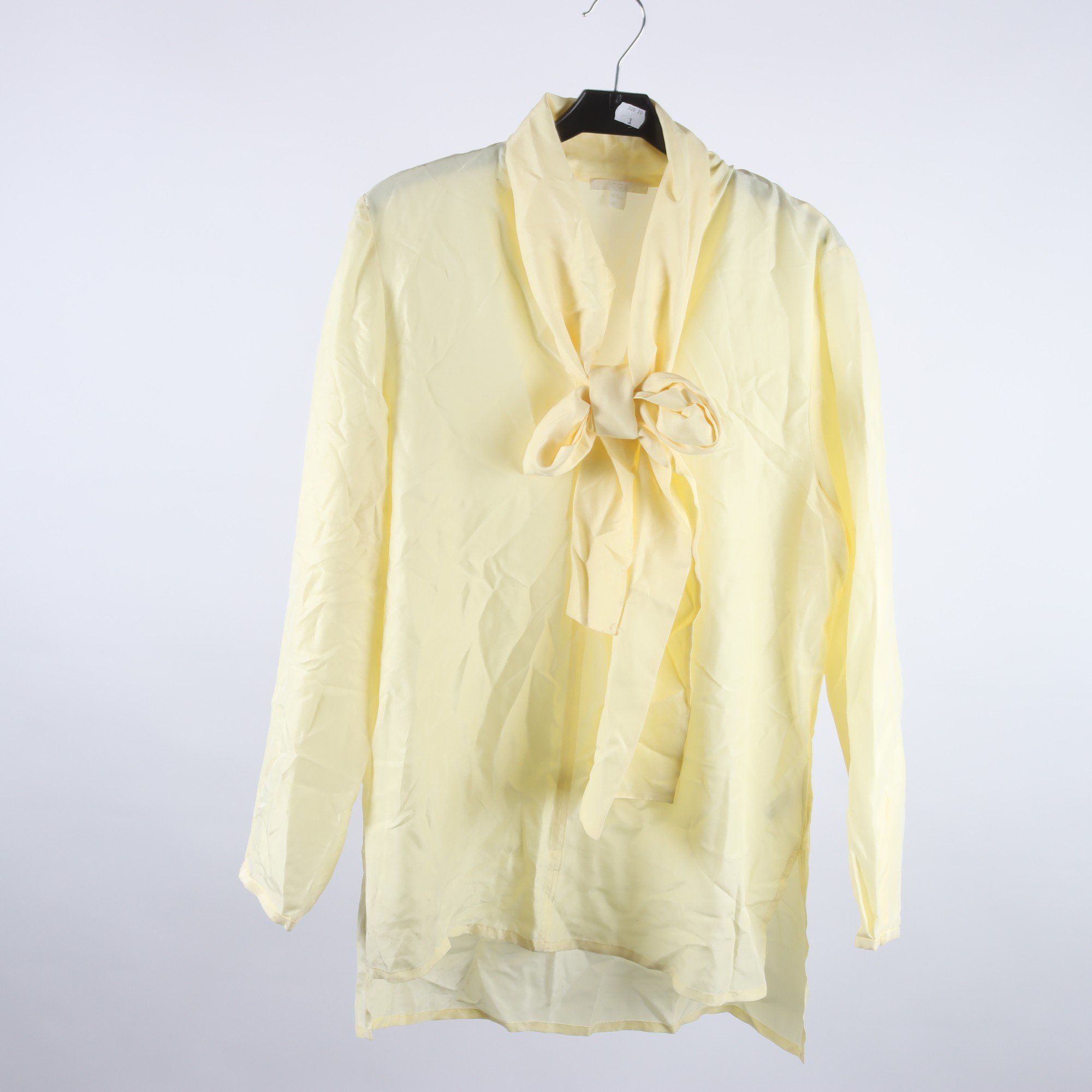 Blus, COS, gul, 100% silke, stl. 40