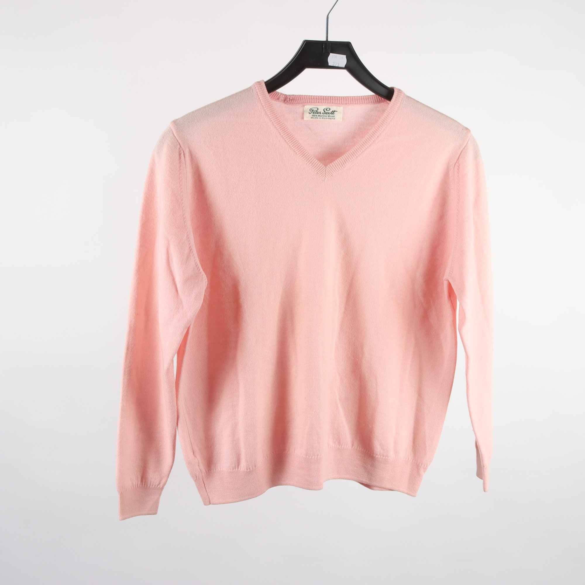 Tröja, Peter Scott, rosa, 100% meriono ull, stl. 40.