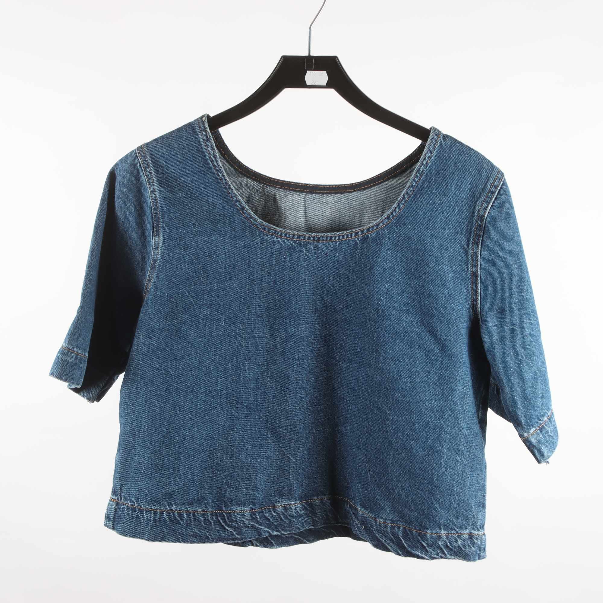 Blus, Only, blå, jeans, stl. XS.