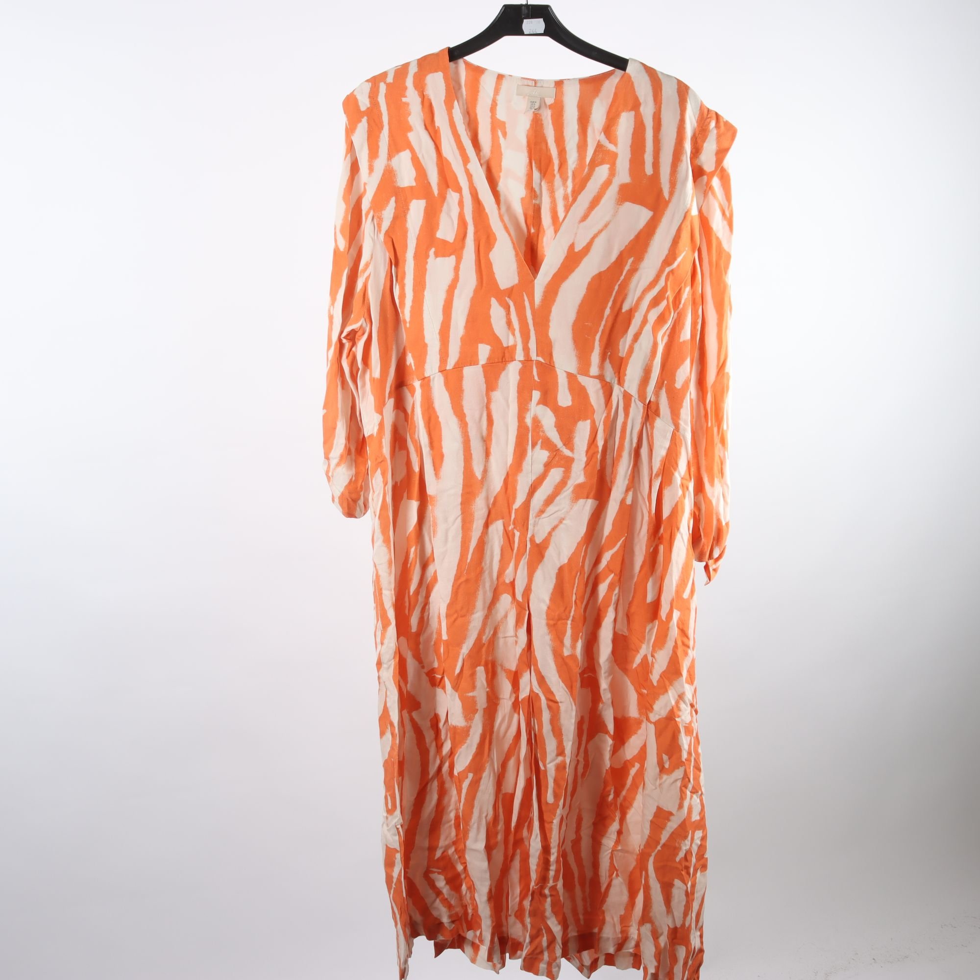 Klänning, H&M, vit, orange, stl. M.